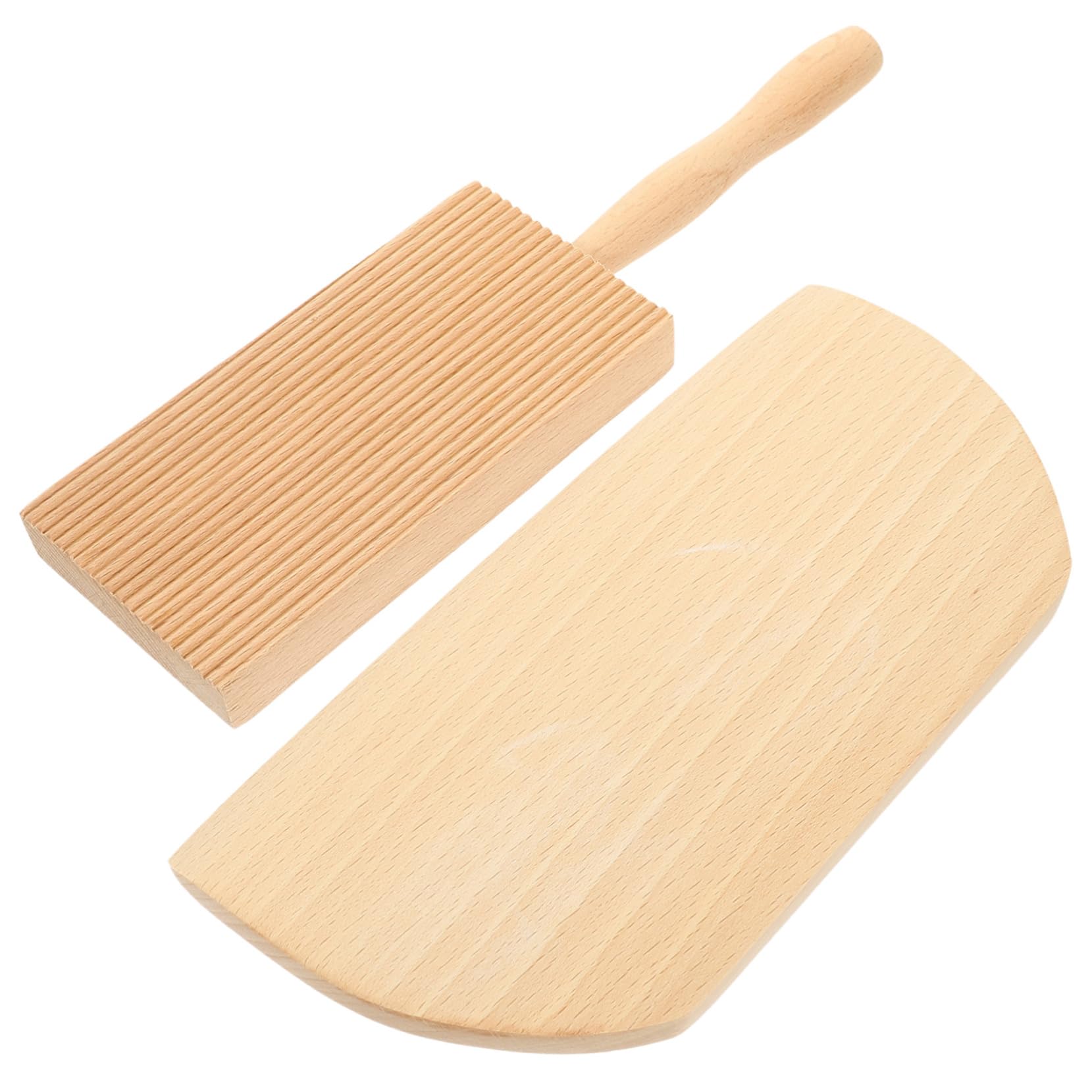 BESTOYARD 2pcs Gnocchi Board Set Wooden Gnocchi Makers with Dough Scraper for Homemade Pasta and Dumpling Wrappers Convenient Ki