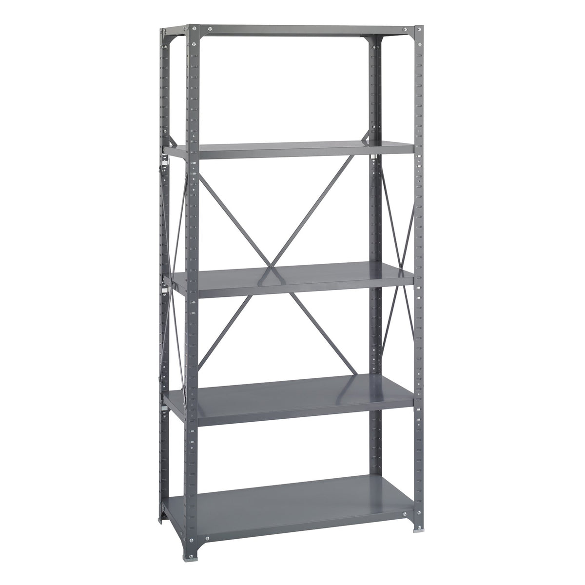 Safco Products 6266 Commercial Shelf Kit 36'' W X 18'' D X 72'' H With 5 Shelves, Gray