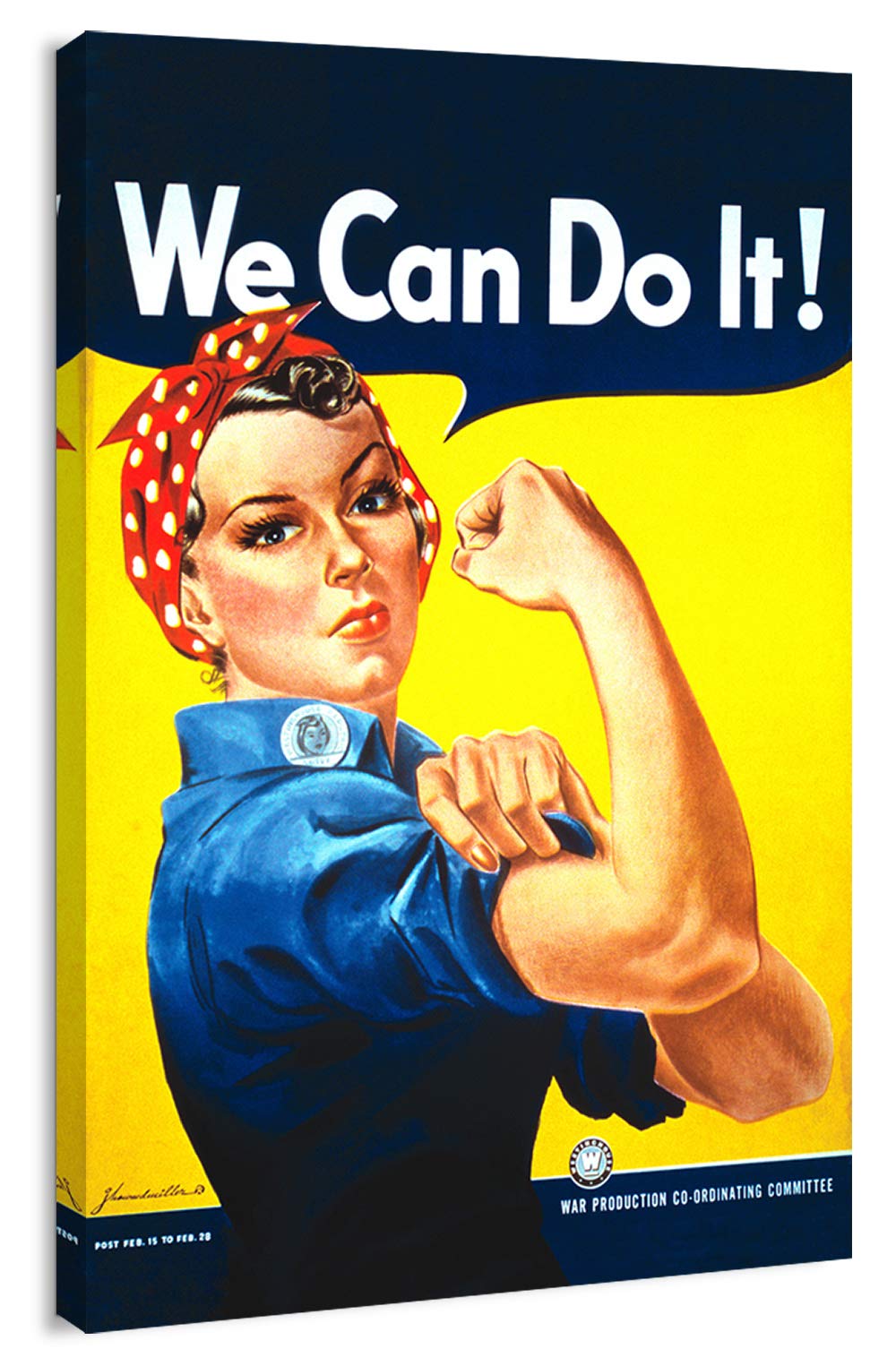 Canvas Print Wall Art - We Can Do It Rosie The Riveter World War Ii Wartime Poster - 16X24 Inches
