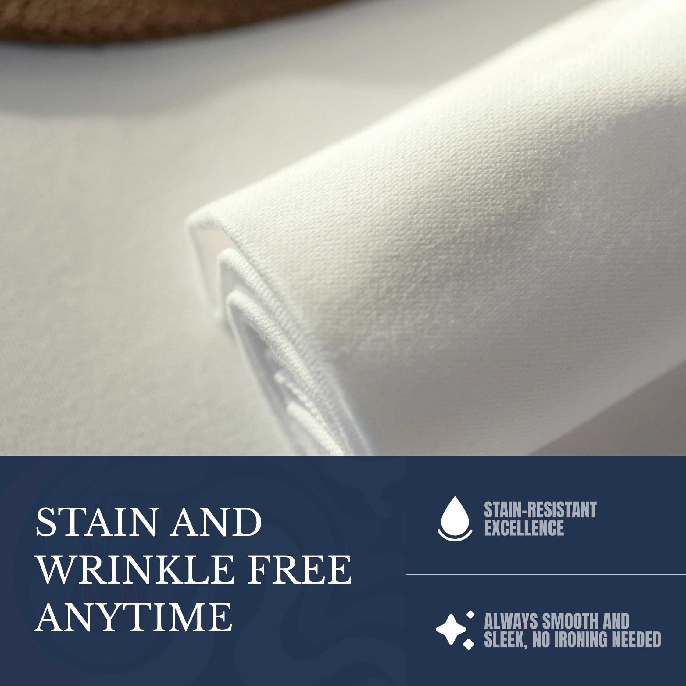 Wealuxe White Cloth Napkins Set Of 24-17X17 Inches, 220 Gsm Thick And Durable 100% Polyester Napkins, Stain And Wrinkle Free Din