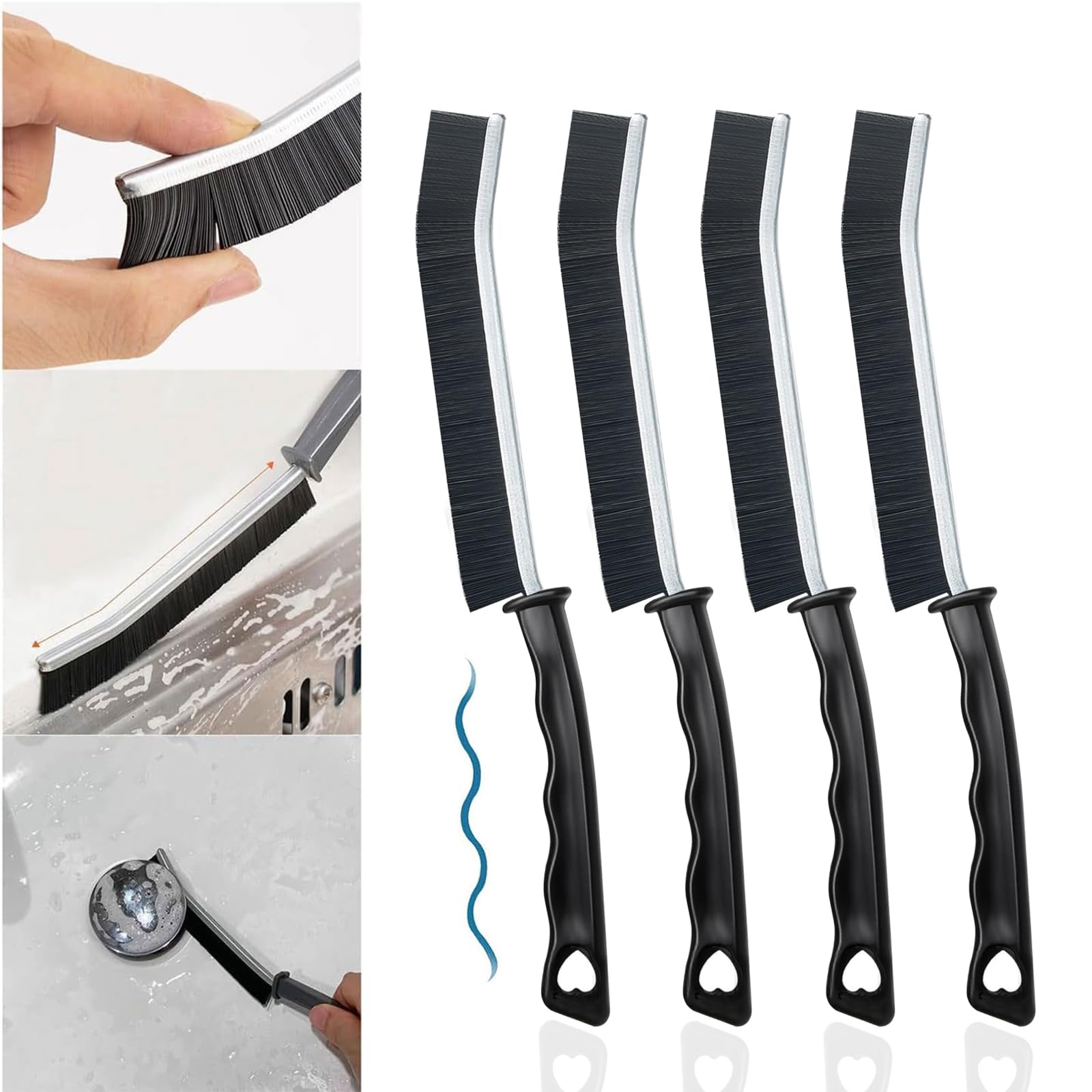 Loyuril Crevice Cleaning Brush, 2024 New Multifunctional Gap Cleaning Brush Tool, Thin Scrub Brush, Grout Cleaner Brush Hard Bri