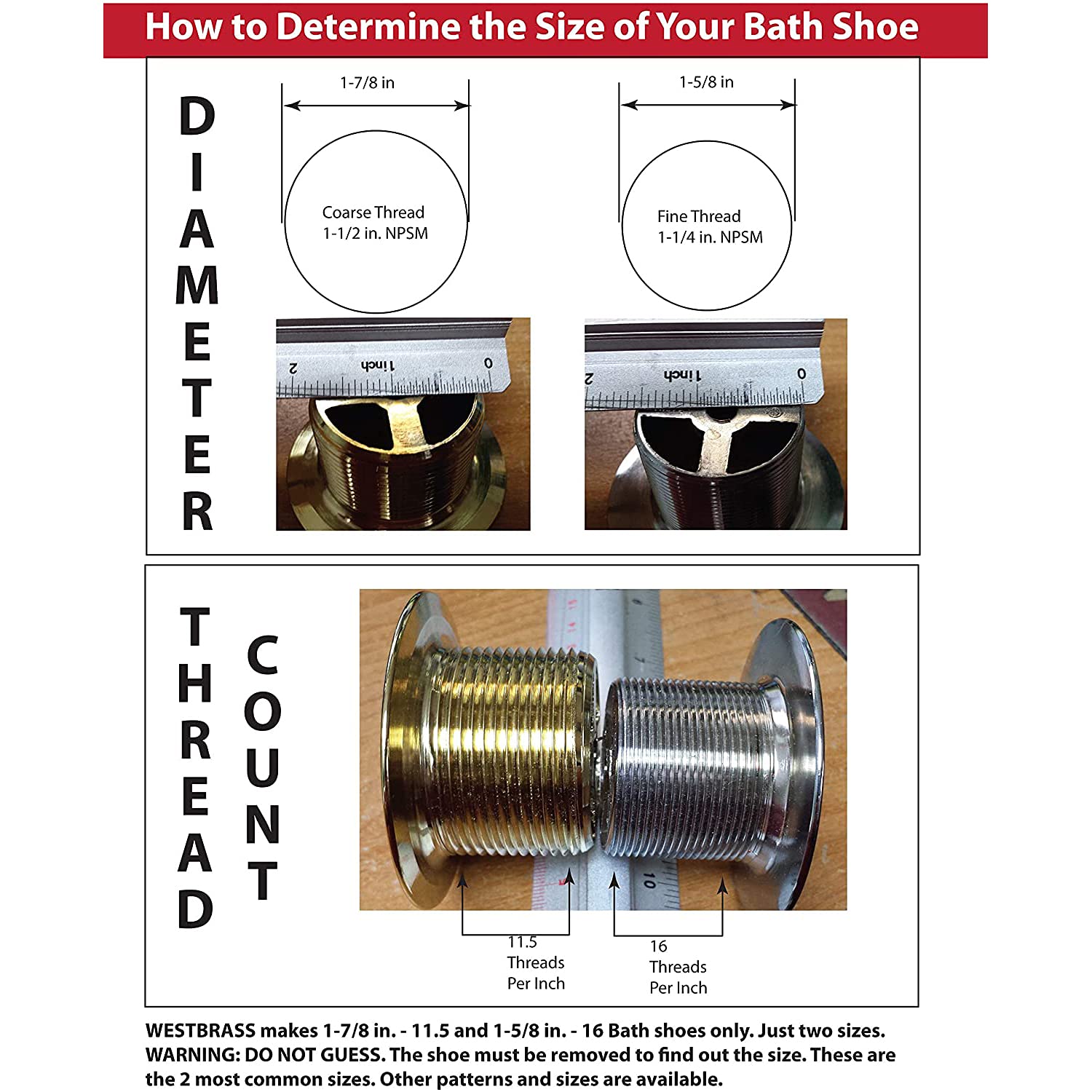 Westbrass 1-1/4'' NPSM (1-5/8''-16 UNC-2A) Fine Thread Twist & Close Bath Drain Plug  Polished Chrome  79438CP-F