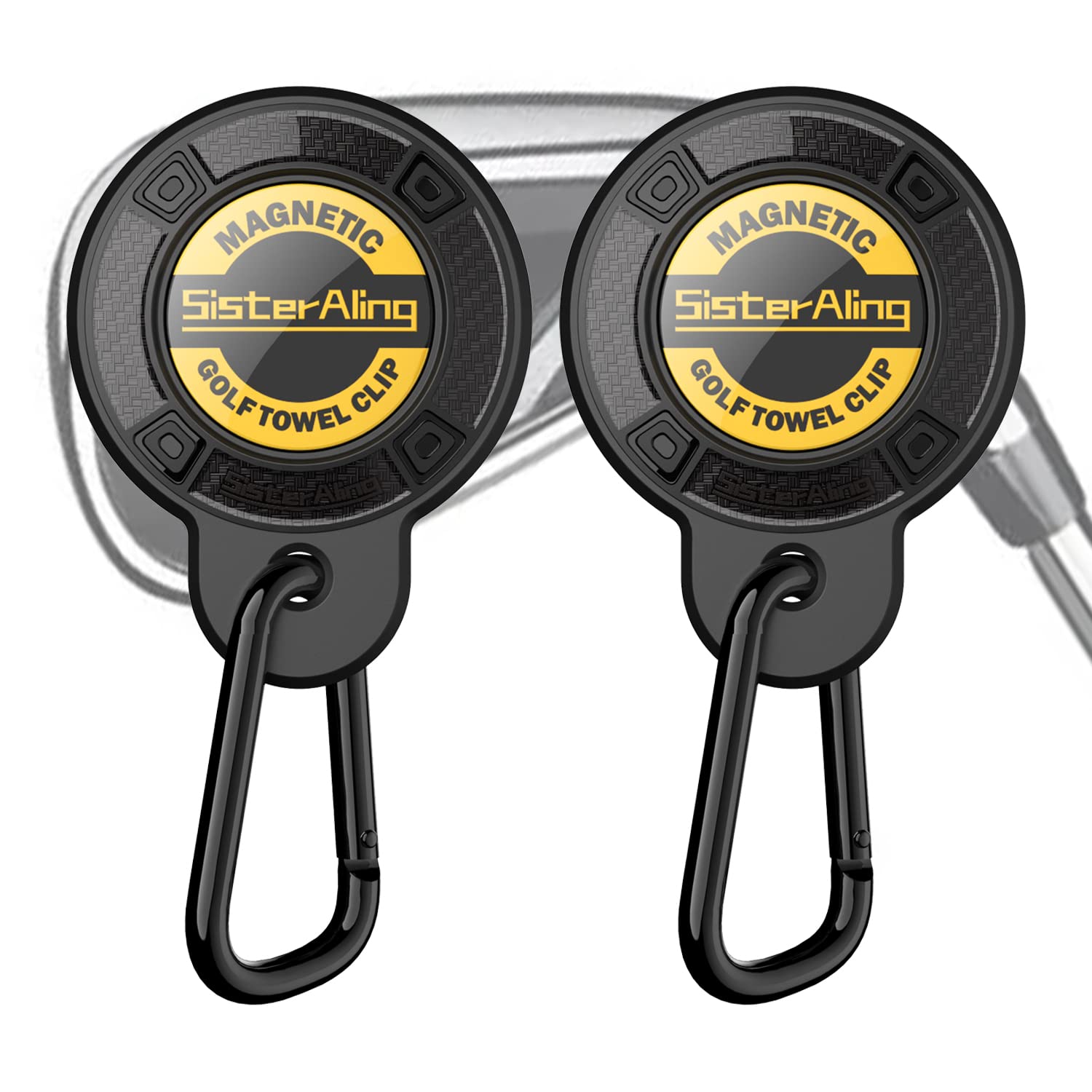 Sisteraling Magnetic Clip For Golf Towel,Removable Industrial Magnetic Accessories Design For Strong Hold To Golf Carts Or Clubs