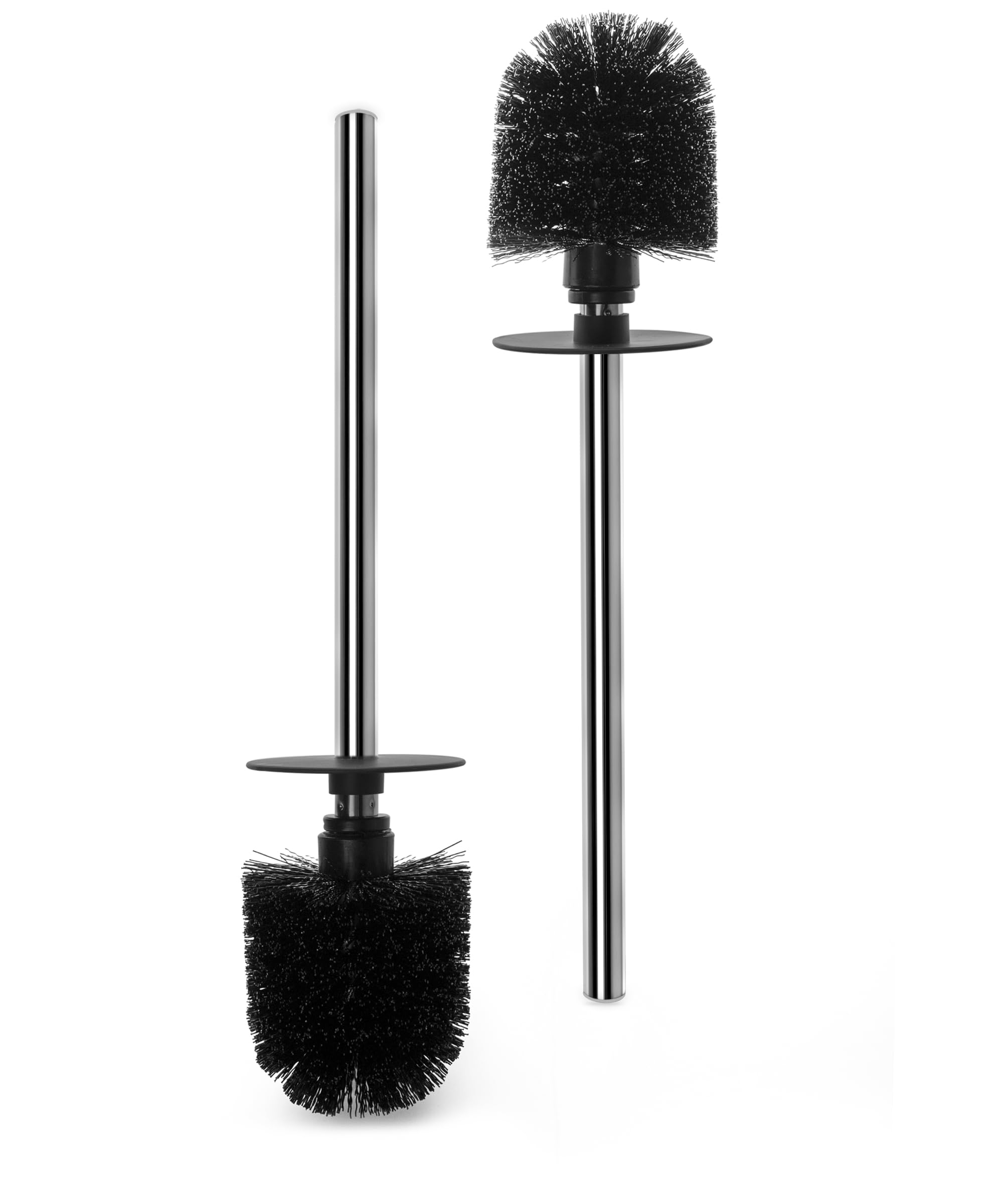 Viosuniu 2 Pack Toilet Bowl Cleaning Brush Set for Bathroom, No Assembly and No Scratching Toilet Bowl, 304 Anti-Rust Handle