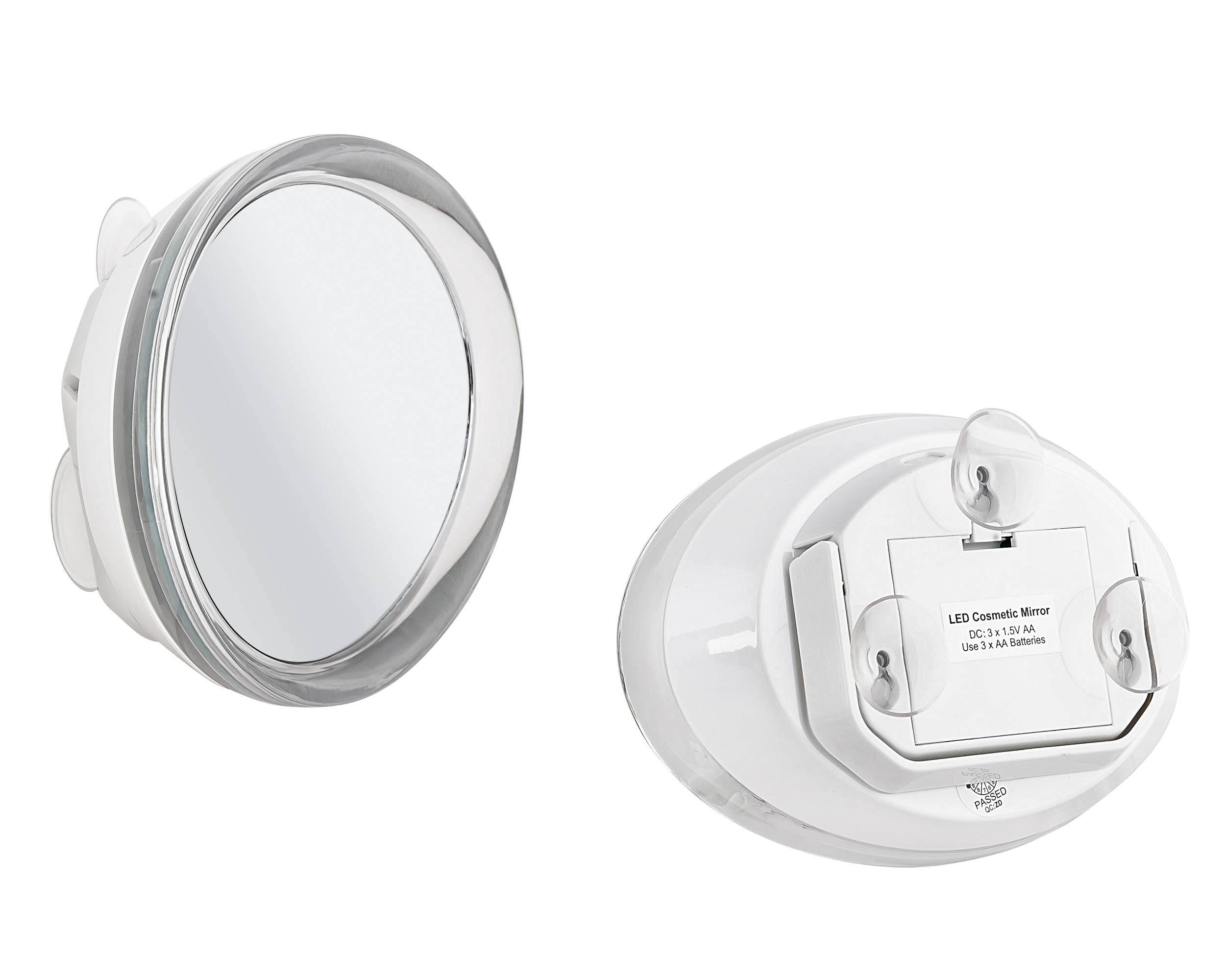 Rucci Stand or Suction Wall Mount LED Mirror  12X