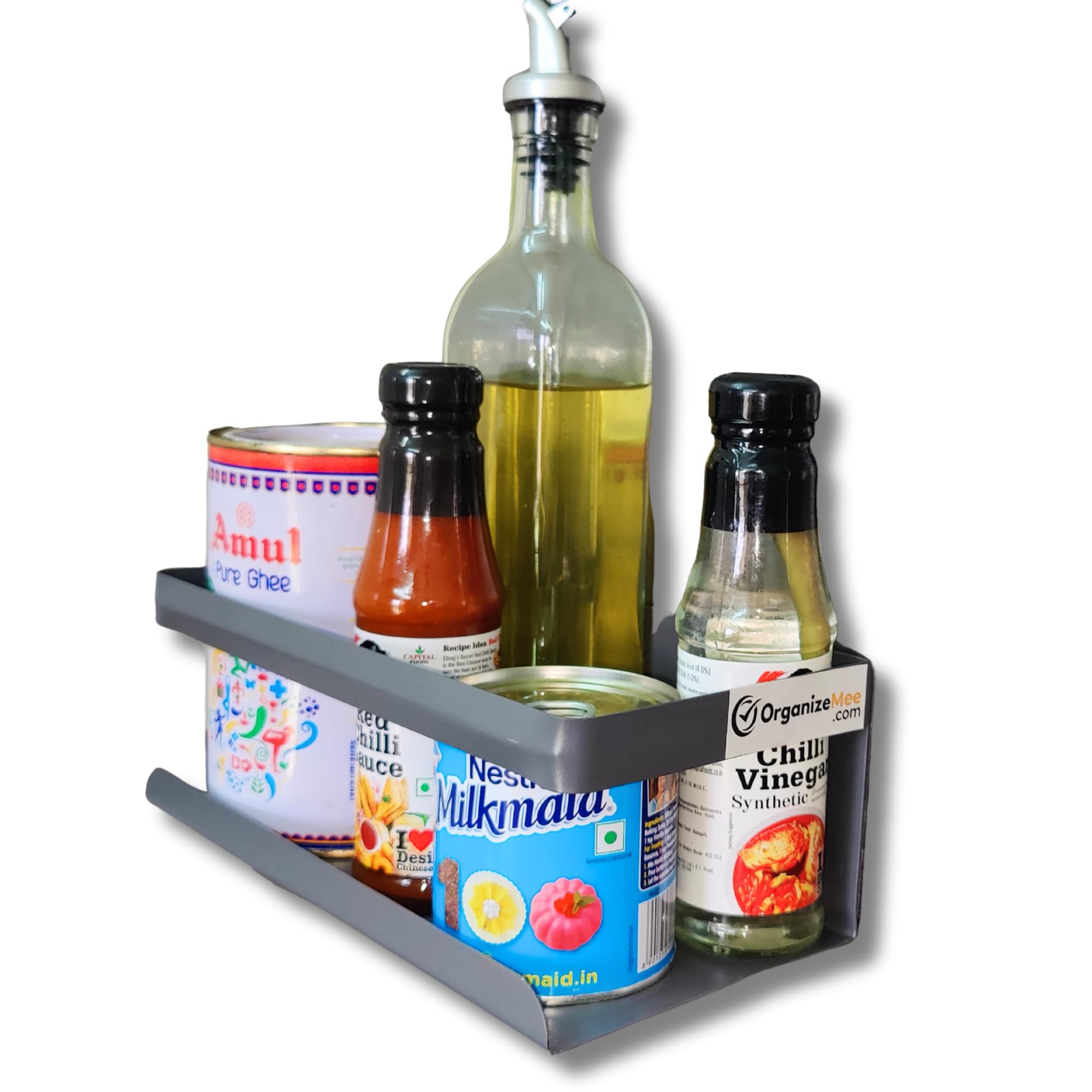 OrganizeMee Kitchen Organizer Storage Spice Magnetic Rack, Decorate Your Fridge,Washing Machine & Microwave Oven with Magnetic M