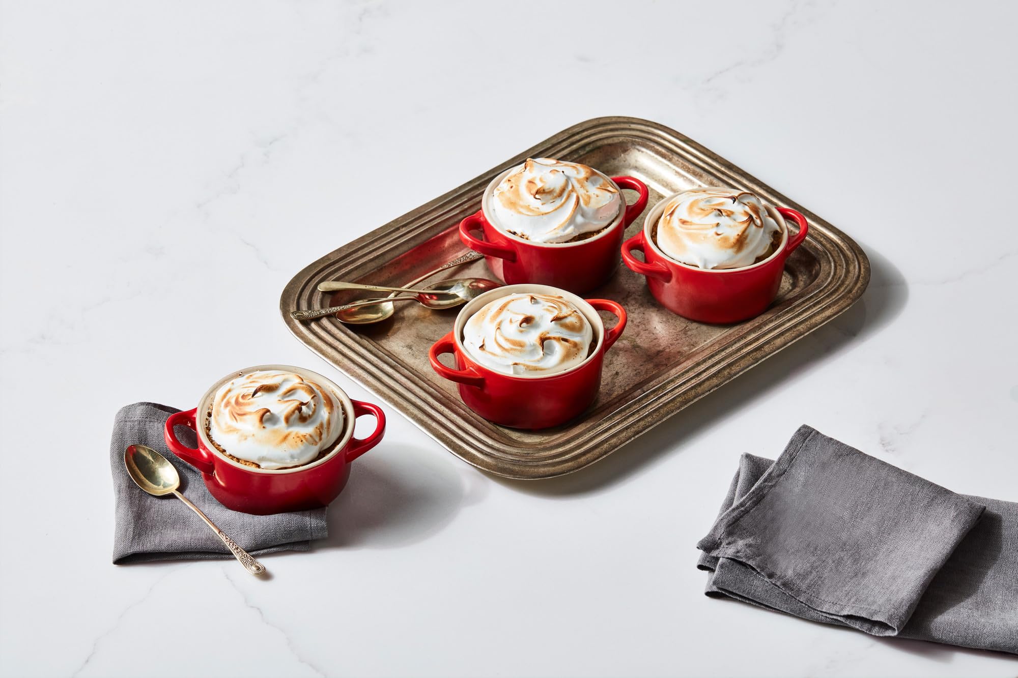 Le Creuset Stoneware Mini Round Cocotte, 8 Oz., Flame