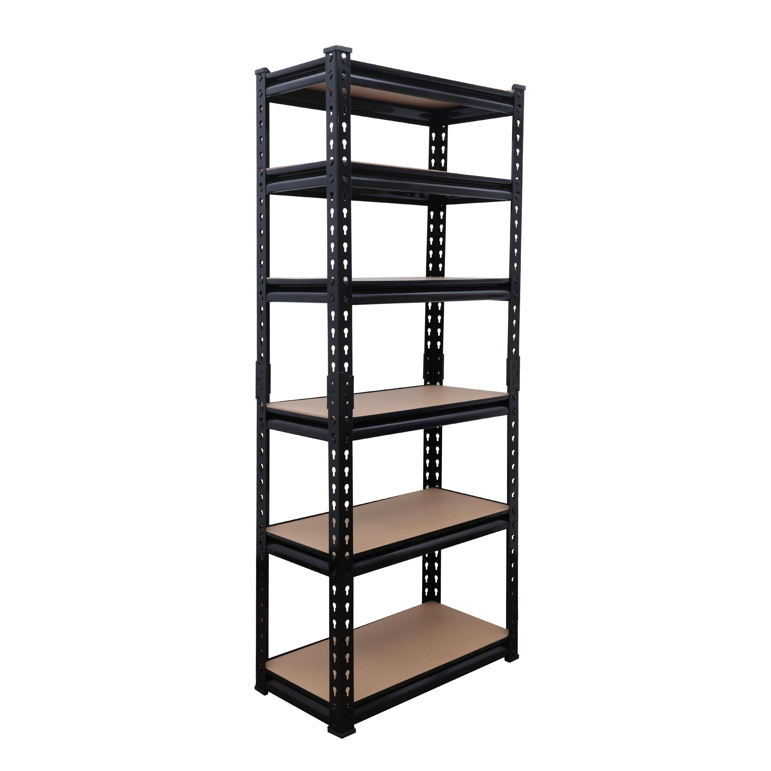 Bonkaso Adjustable 6Shelf Metal Storage Rack | HeavyDuty Steel Boltless Rivet Utility Shelving Unit For Garage, Kitchen & Offi