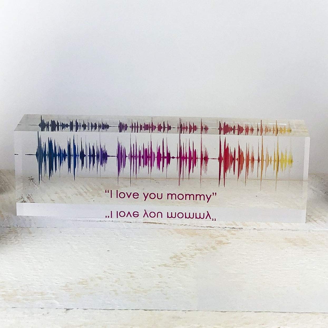 Artblox Soundwave Art With Scannable Qr Code Any Video Voice Recording Baby Heartbeat Or Song To Acrylic Glass Spotify Plaque Co