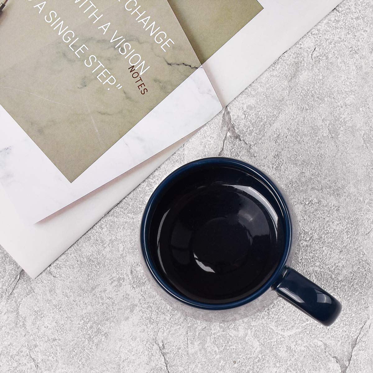 Bosmarlin Large Glossy Ceramic Coffee Mug, Tea Cup For Office And Home, 18 Oz, Suitable For Dishwasher And Microwave, 1 Pack (Ro