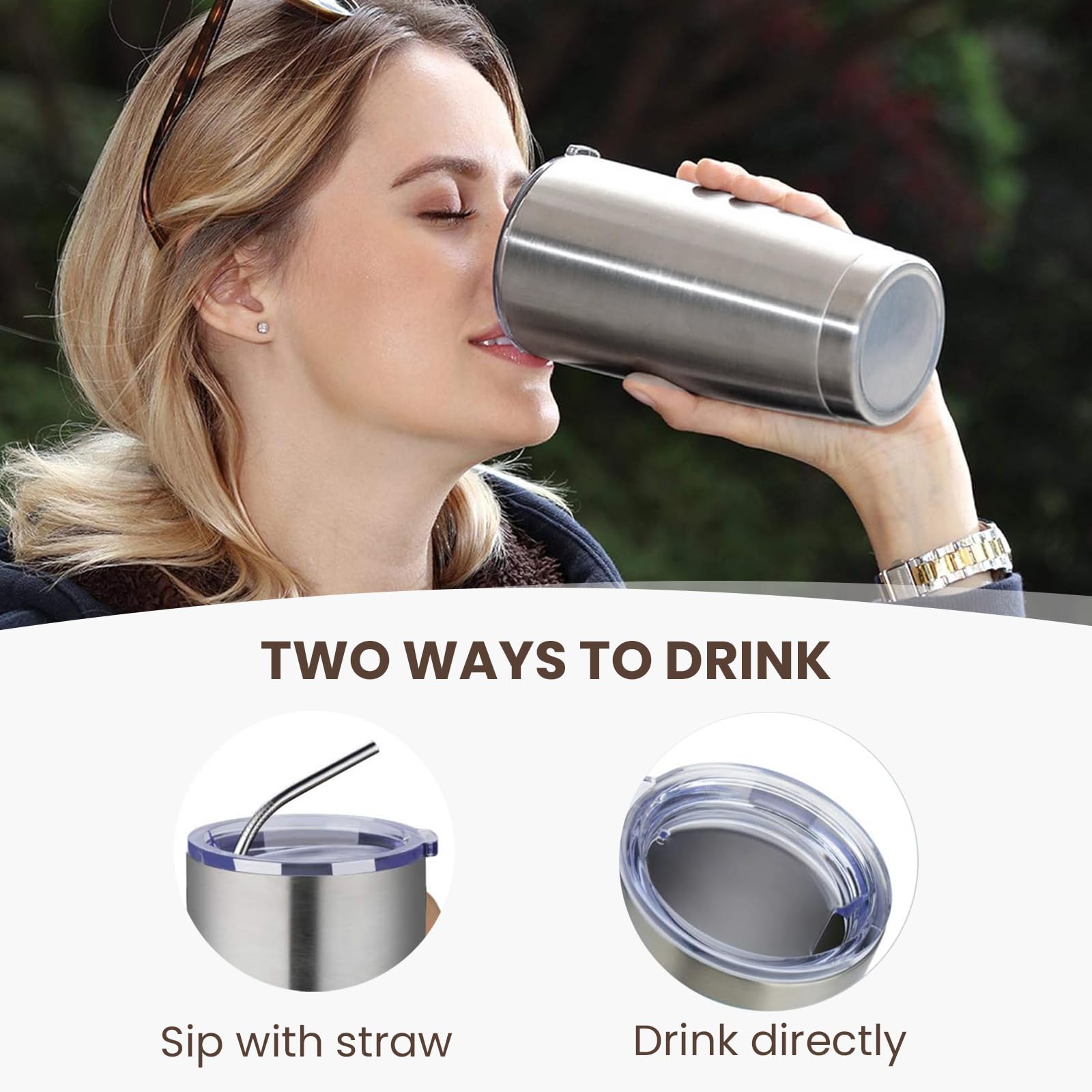 Meway 20Oz Tumbler 8 Pack Double Wall Vacuum Insulated Travel Mug Bulk, Mix Color Stainless Steel Tumblers With Lid And Straw, D