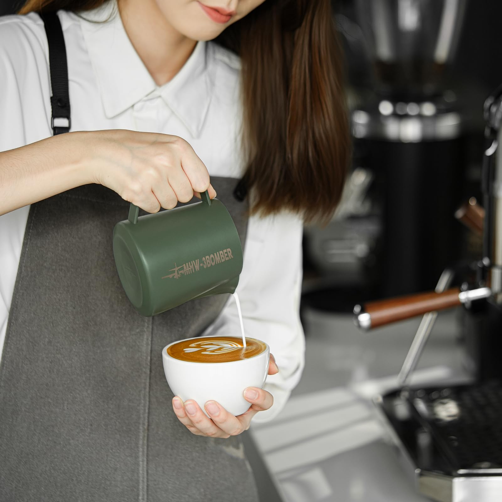 Mhw-3Bomber Milk Frothing Pitcher 16.9Oz/500Ml Espresso Steaming Pitcher Stainless Steel Frothing Cup Capuccino Latte Art Pitche