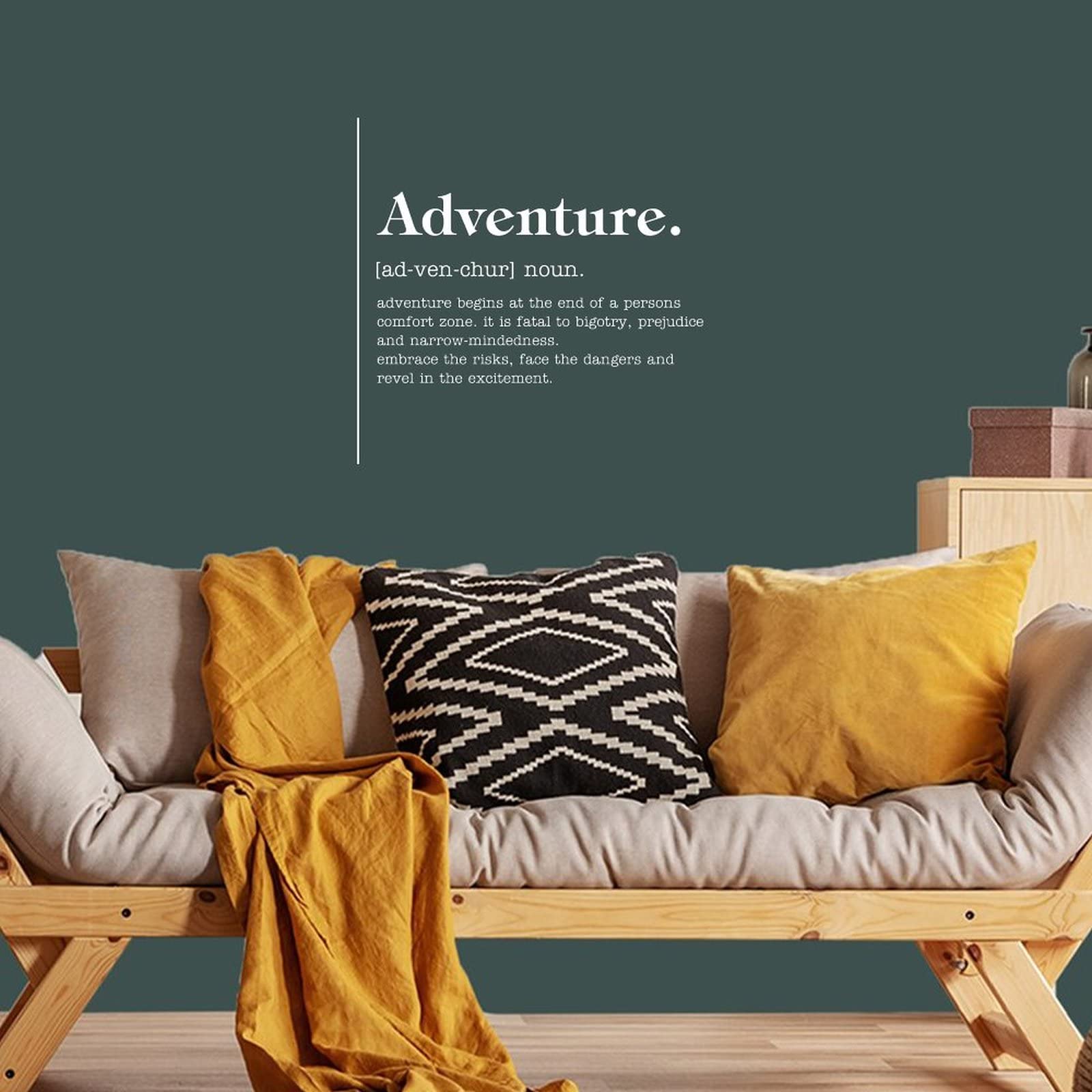 Adventure Word Definition Meaning Wall Decor Stickers Definition Quote Quotes Vinyl Wall Decals for Living Room Kids Rooms Girls Boys Wall Art Home Decor Housewarming Gift 12x12in