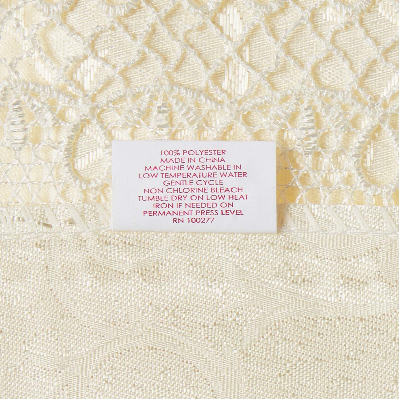 Imperial Embroidered Vintage Lace Design 70'' X 140'' Oblong/Rectangle Tablecloth In White