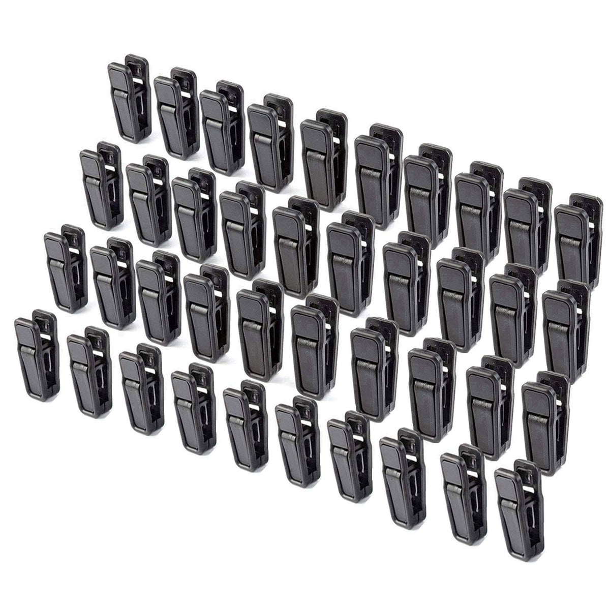 Kiseer Plastic Baby Hanger Clips, 40 Pcs Slim-Line Finger Clips Set Clothes Hanger Velvet Hanger (Black)