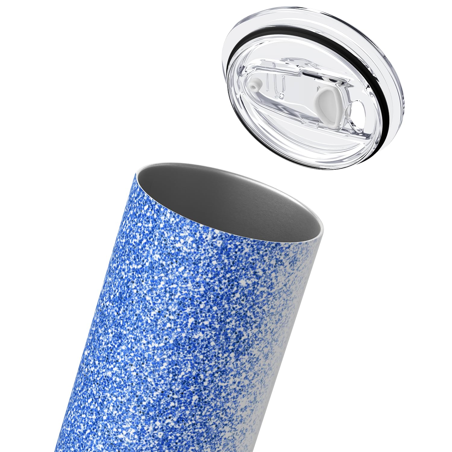 Personalized Tumblers With Straw And Lid Laser Engraved Name On Midnight Gloss 20 Oz Stainless Steel Skinny Custom Cups For Wome
