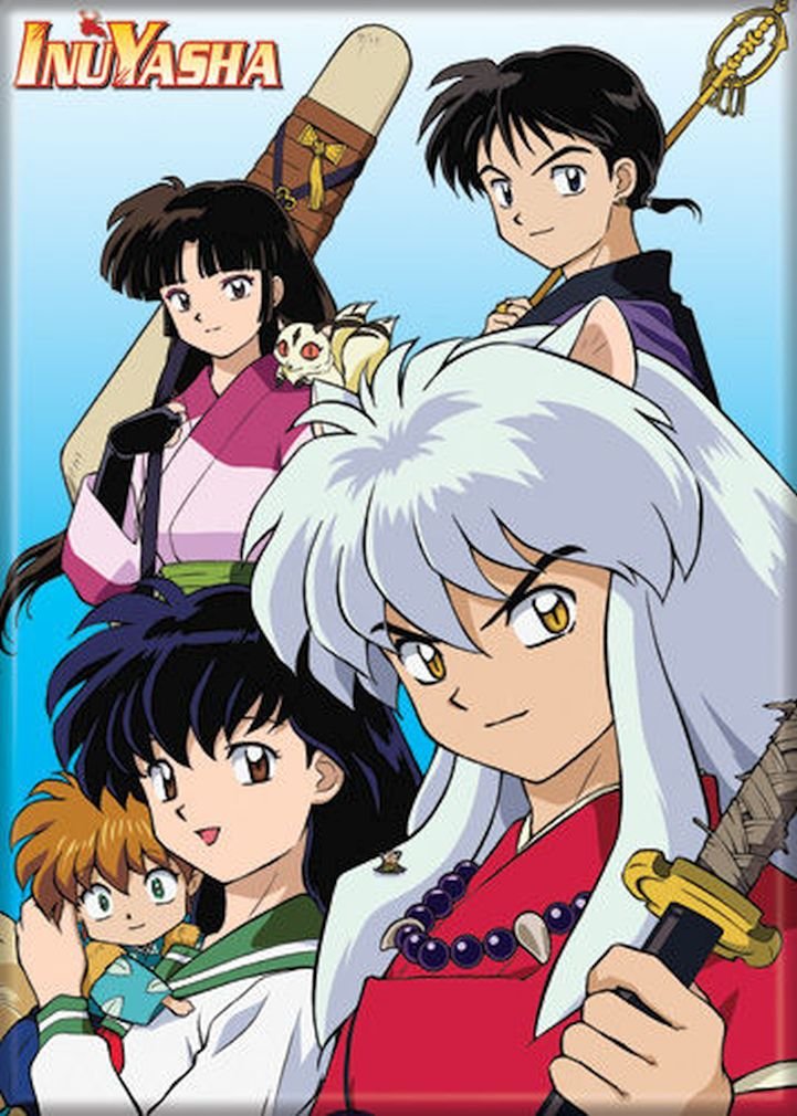 Ata-Boy Inuyasha Magnet - Inuyasha Group 2.5'' X 3.5'' Magnet For Refrigerators, Whiteboards & Locker Decorations
