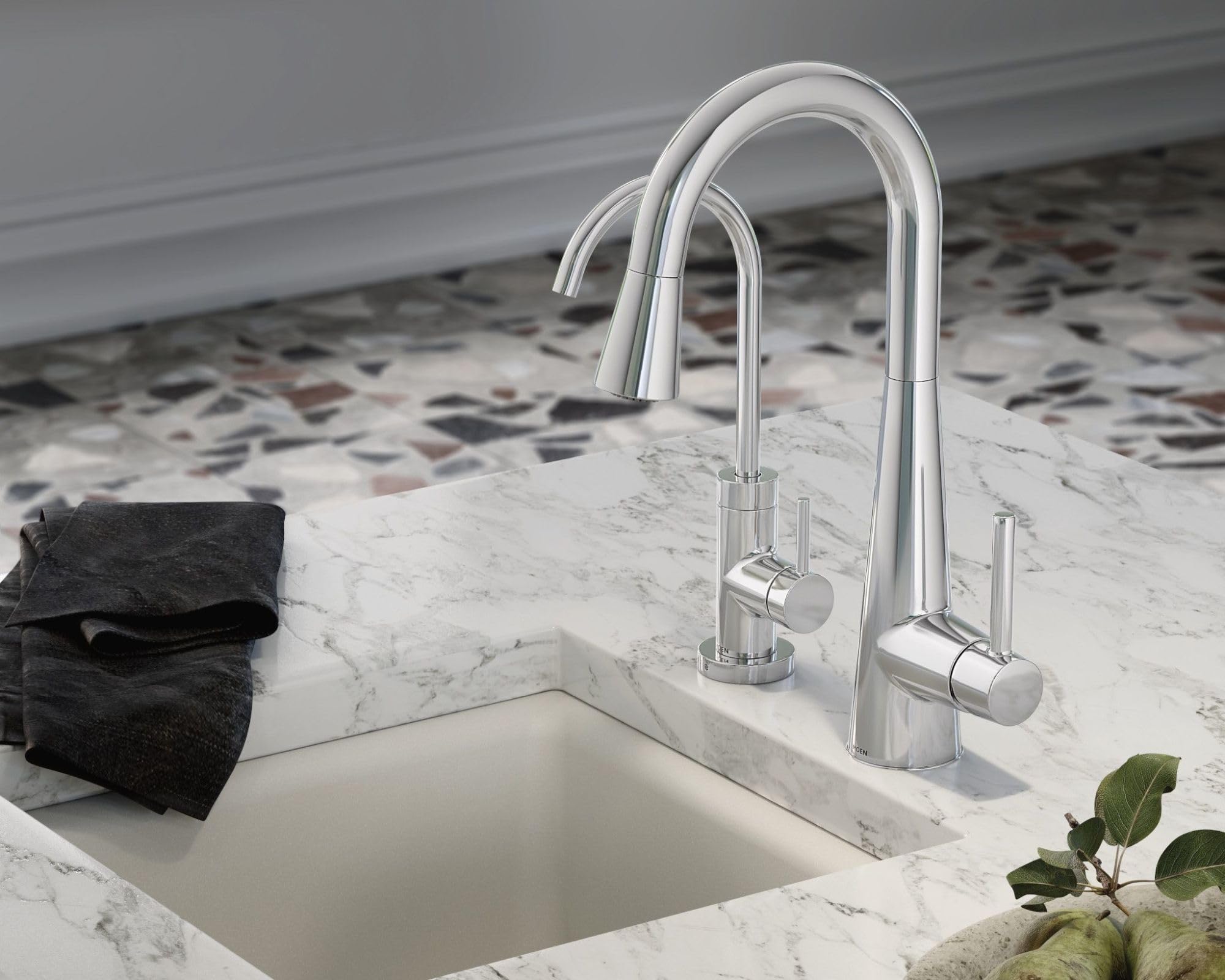 Moen Chrome Sip Modern Cold Water Kitchen Beverage Faucet With Optional Filtration System, S5530