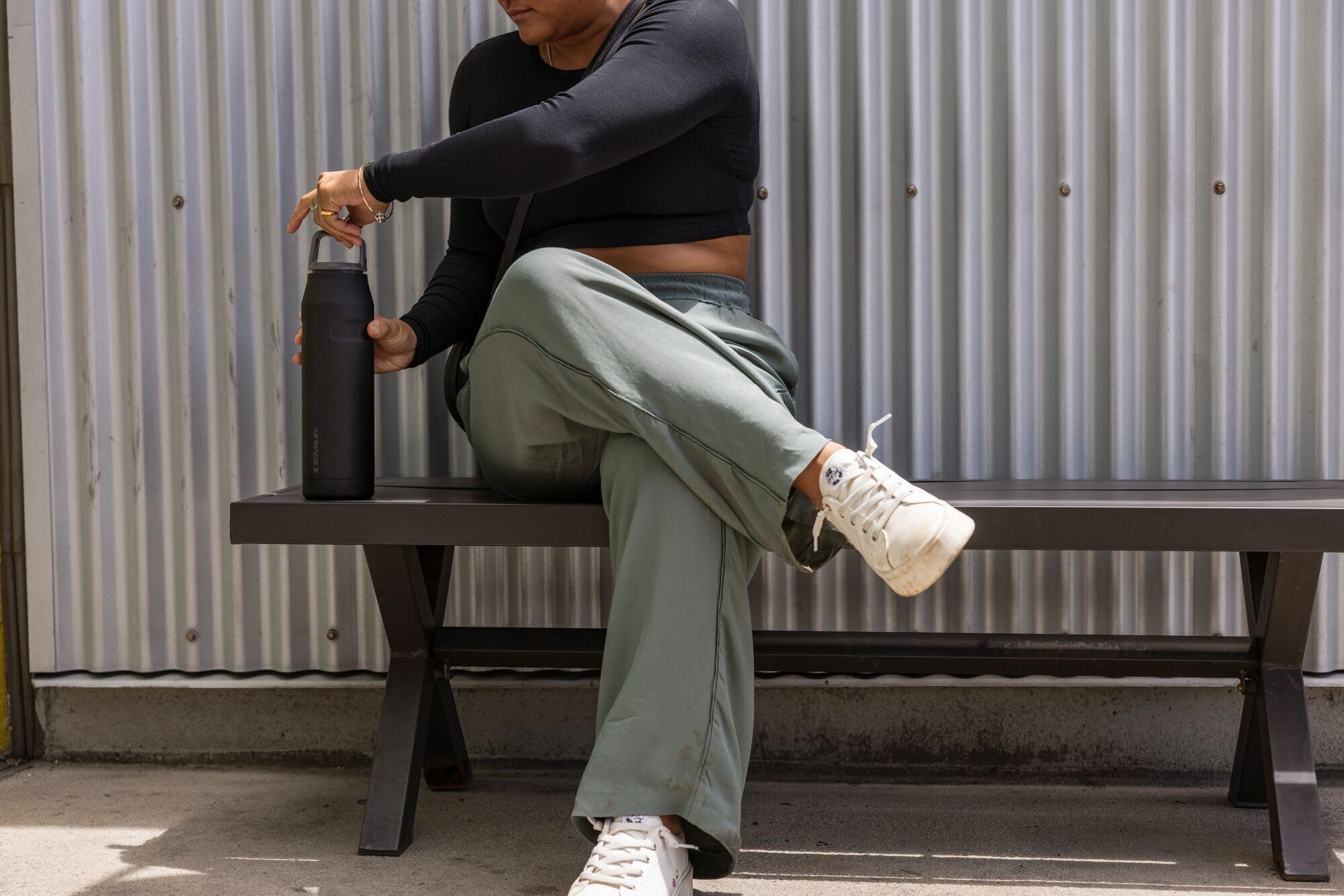 Stanley Iceflow Cap And Carry+ Water Bottle 50 Oz | Wide Mouth Twist Lid | Lightweight & Leakproof For Travel & Gym | Insulated