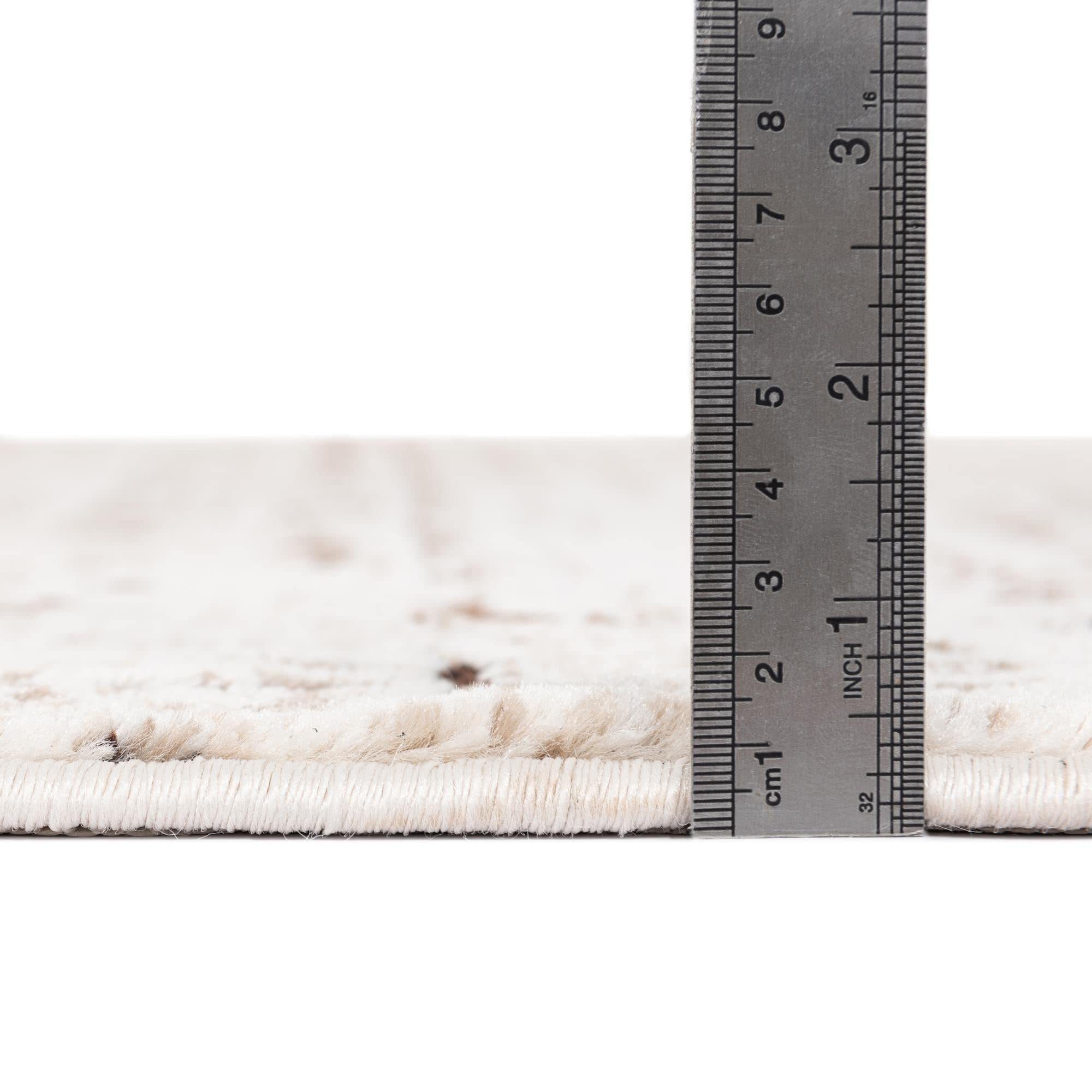 Rugscom Hermitage Collection Rug - 3 Ft Square Chocolate Brown Medium Rug Perfect For Living Rooms, Kitchens, Entryways