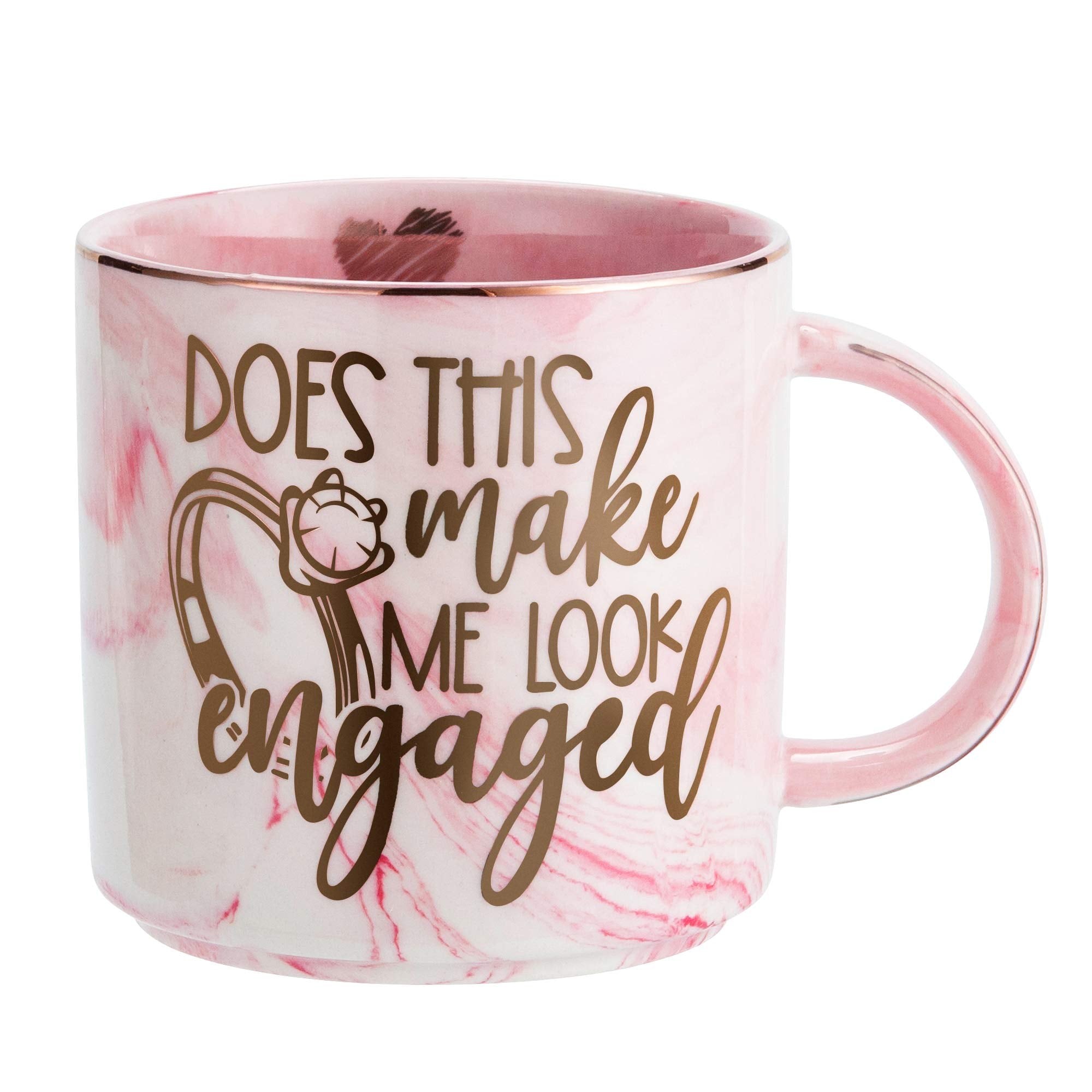 Engagement Gifts for Women - Funny Coffee Mug - Bride To Be Engaged Fiance Novelty Coffee Mugs Gift for Her - Does This Ring Mak