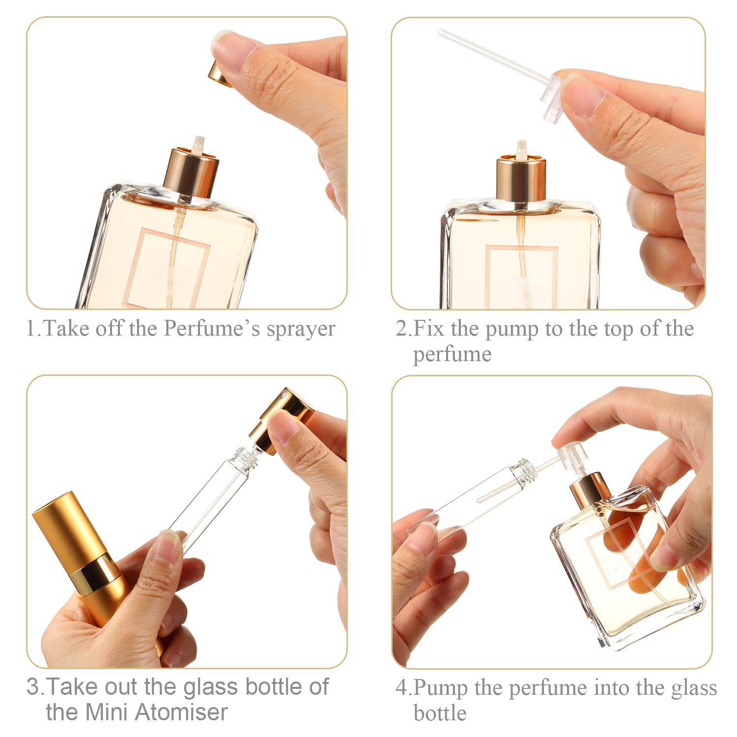 Tessco For You 35 Pieces 8Ml Travel Refillable Perfume Bottles Mini Cologne Perfume Spray Bottle Empty Pocket For Travel And Out