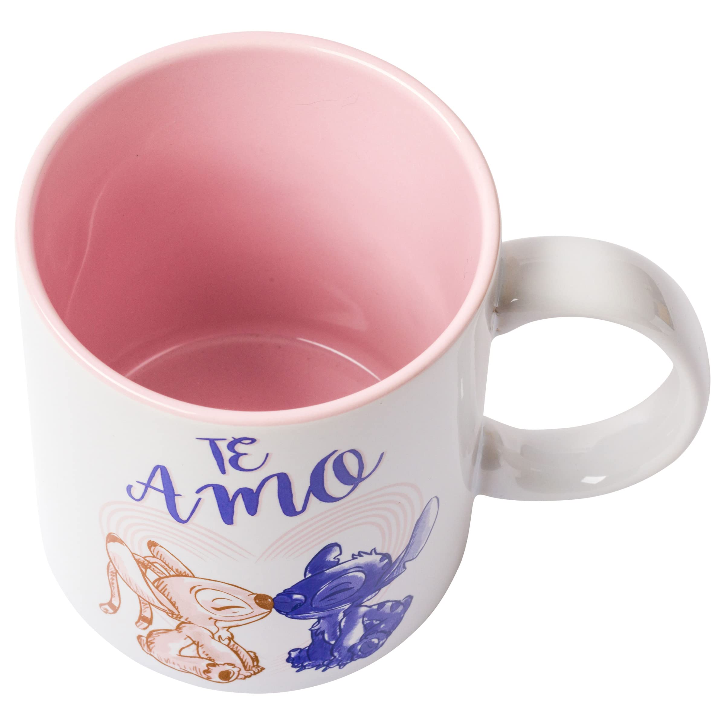 Silver Buffalo Lilo And Stitch Te Amo Ceramic Mug, 20 Ounces