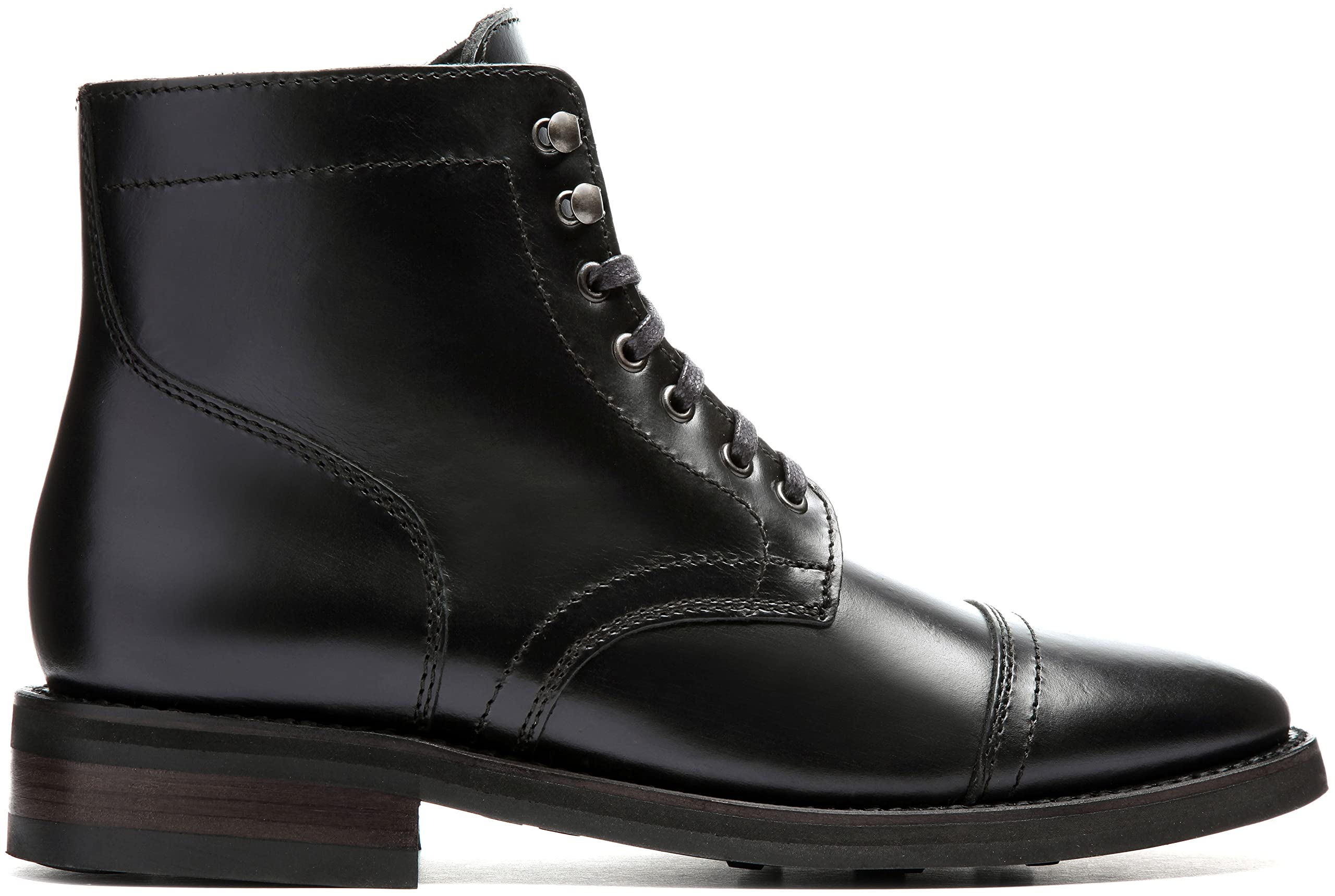 Thursday Boot Company Menas Captain Cap Toe Leather Boots, Black, 10