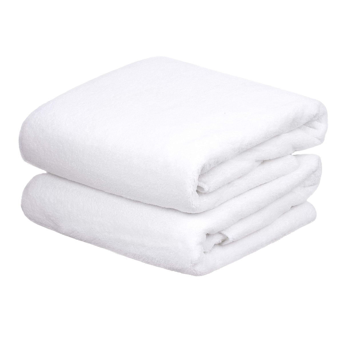 Jml Bath Towels (2 Pack, 30''X60''), White Fleece Bath Towel, Luxury Hotel & Spa Towel Sets - Super Soft And Absorbent, Lint Fre