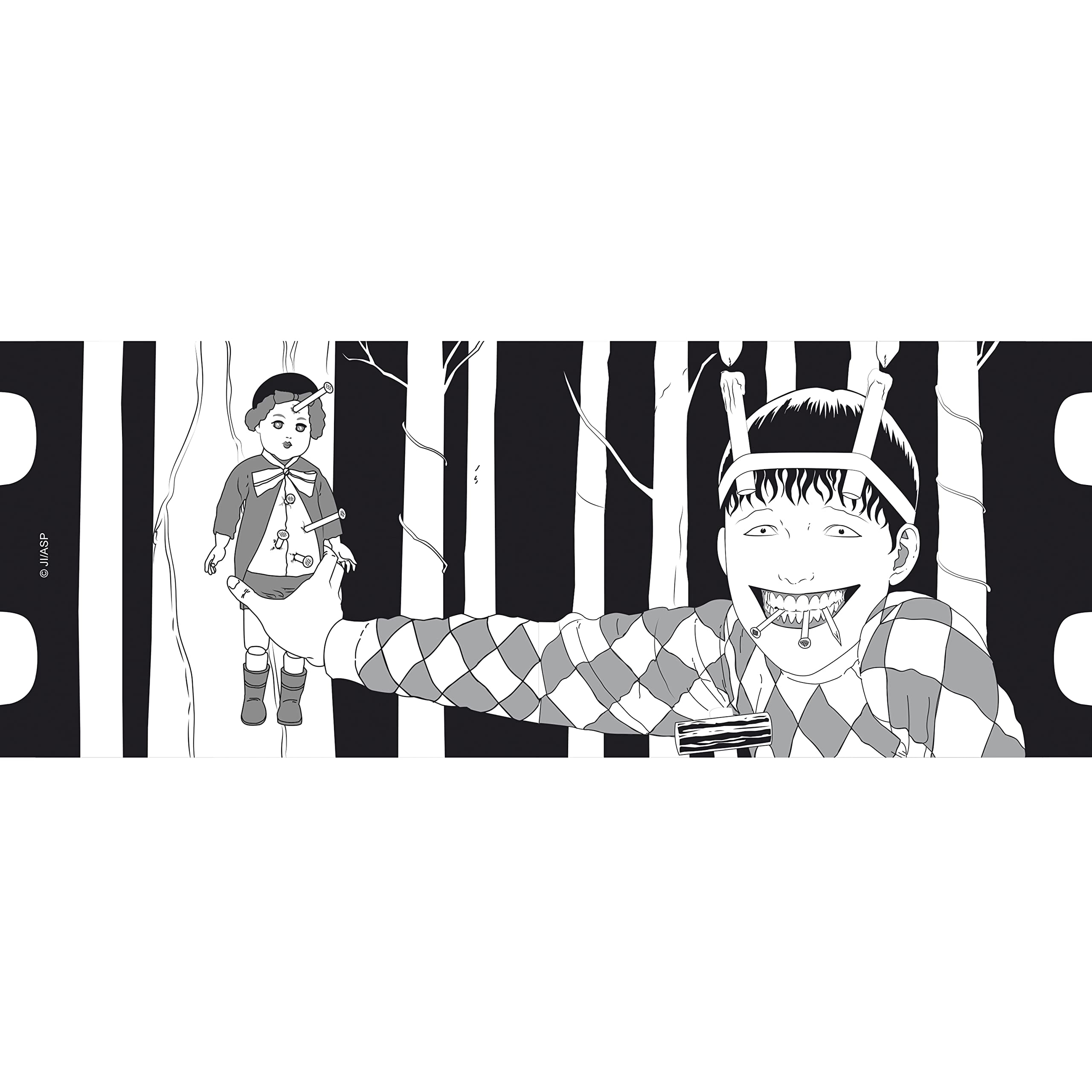 ABYSTYLE Junji Ito Souchi's Curse Ceramic Coffee Tea Mug 16 Oz. Horror Anime Manga Drinkware Dishwasher Microwave Safe Home & Ki