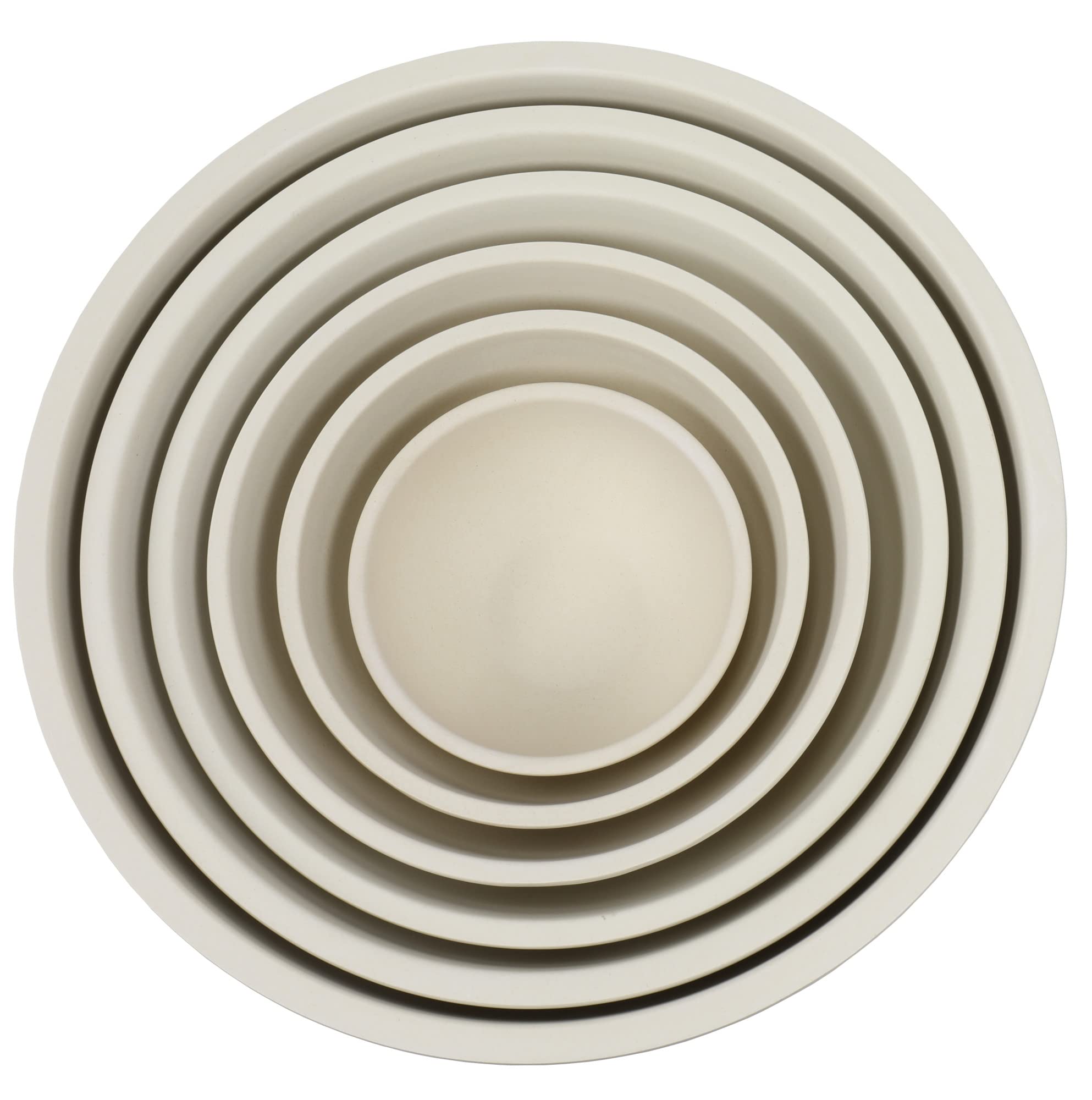 Chef Craft Eco Bamboo Fiber Mixing Bowl Set, 6 Piece Set, Natural