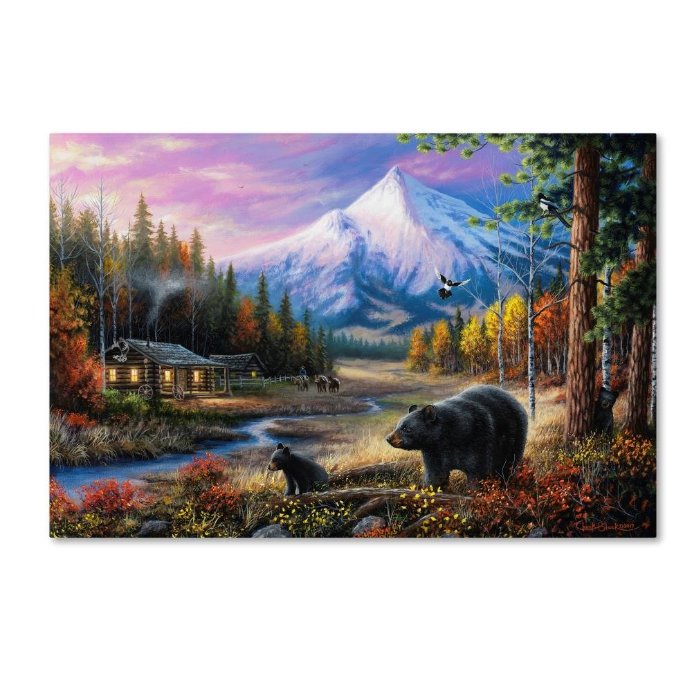Routine Visitors By Chuck Black, 22X32-Inch Canvas Wall Art