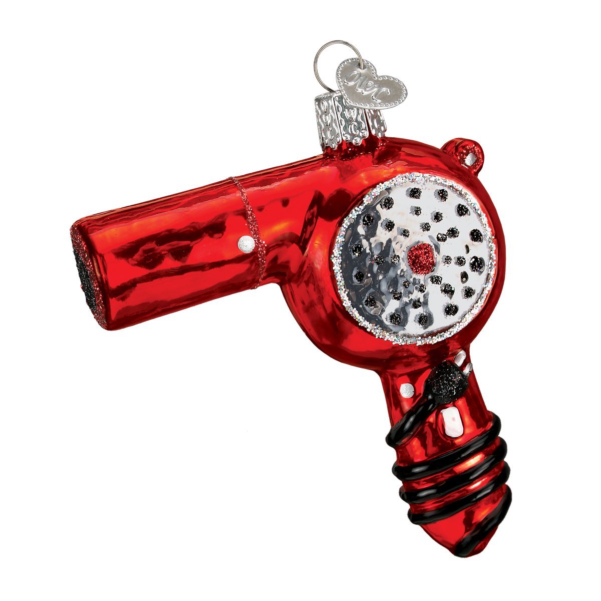 Old World Christmas Ornaments: Makeup and Glamour Gifts Glass Blown Ornaments for Christmas Tree, Blow-Dryer 3.75 in H X 3.25 in