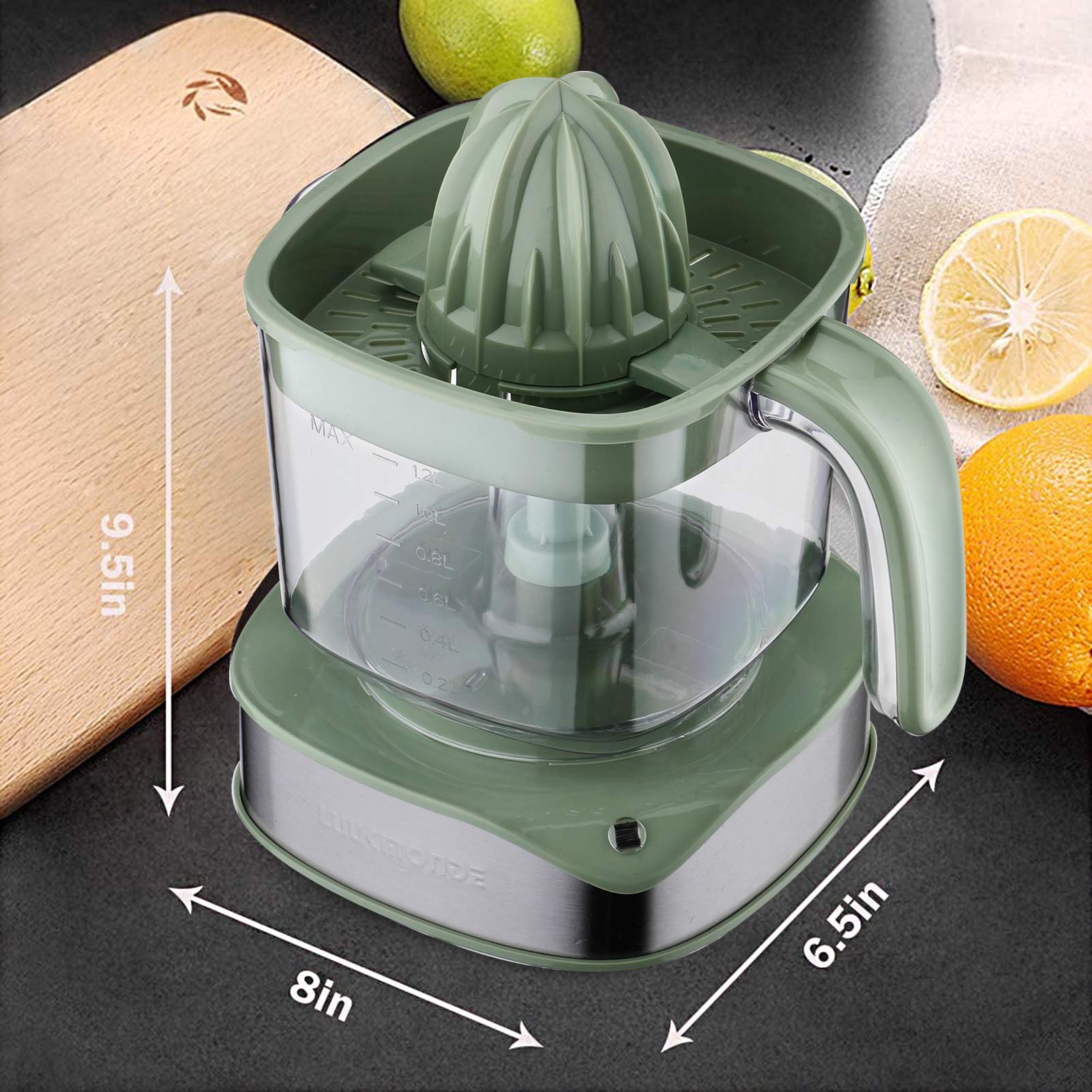 Electric Citrus Juicer 1.2L Large Volume - Orange Juicer With Powerful Motor And Led Working Lamp - Lemon Squeezer Electric For