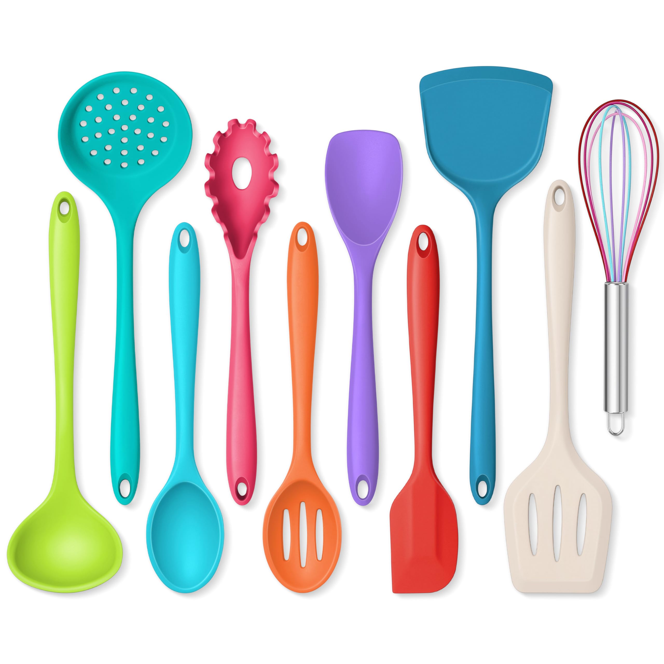 Onader Silicone Kitchen Utensils, Non Toxic Cooking Utensils Set, 10 Pcs