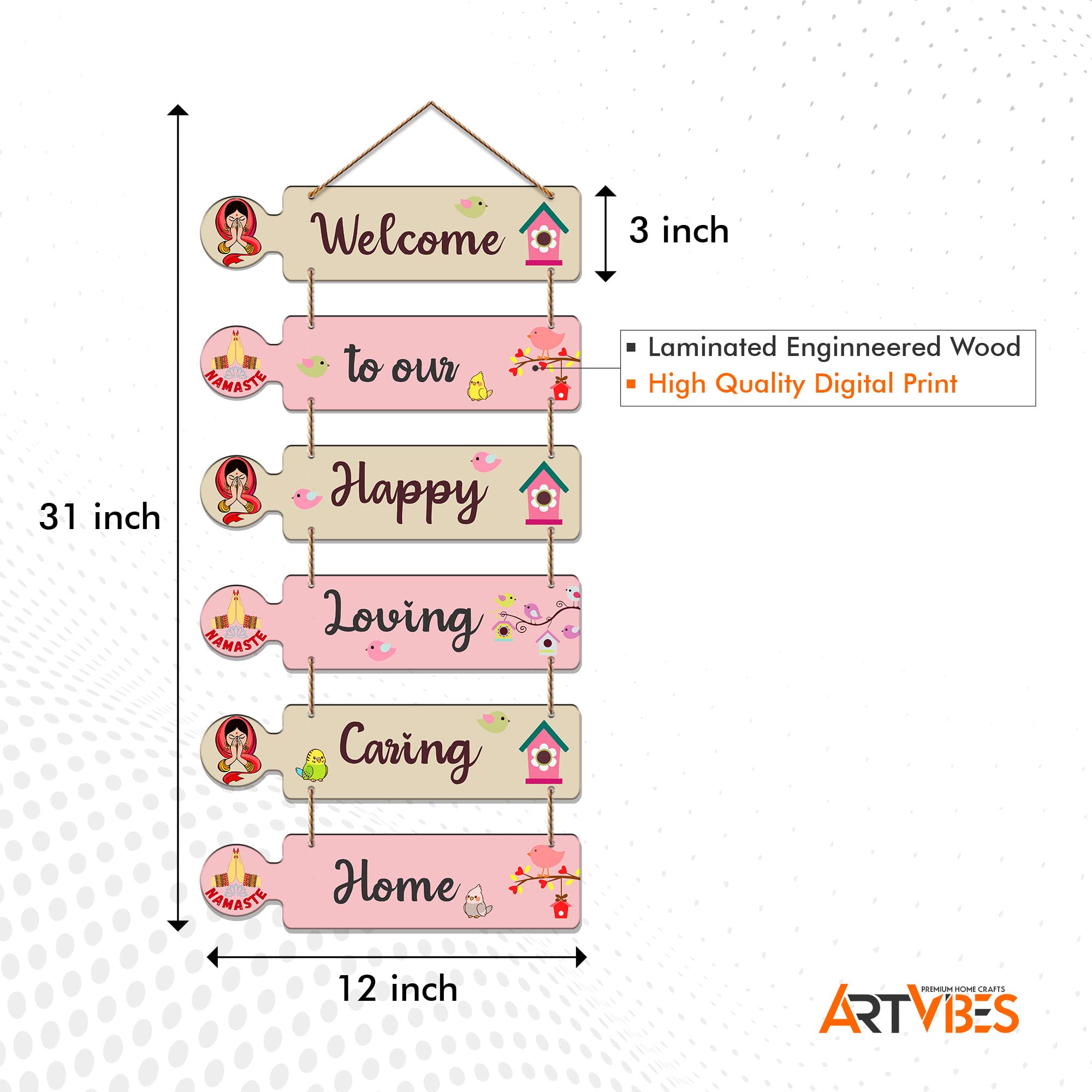 Artvibes Quotes Decorative Wall Art MDF Wooden Wall Hanger for Living Room | Bedroom | Home Wall Decor | Gifts | Wall Hangings f