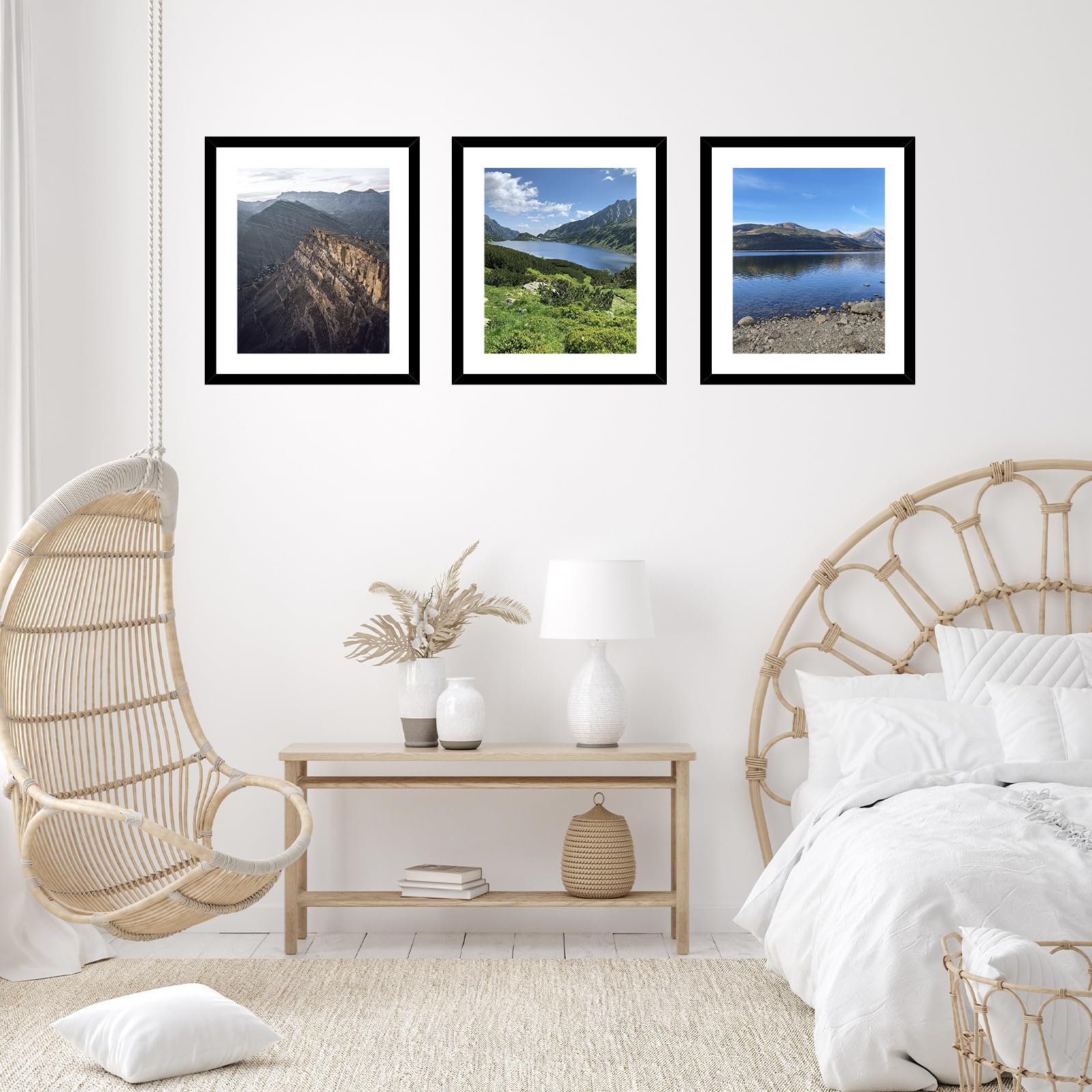 JCJMY 20x25 Picture Frame with 16x20 Mat, Display Photo 16x20 with Mat or 20 x 25 Without Mat, Wall Hanging Large 20 by 25 Poste