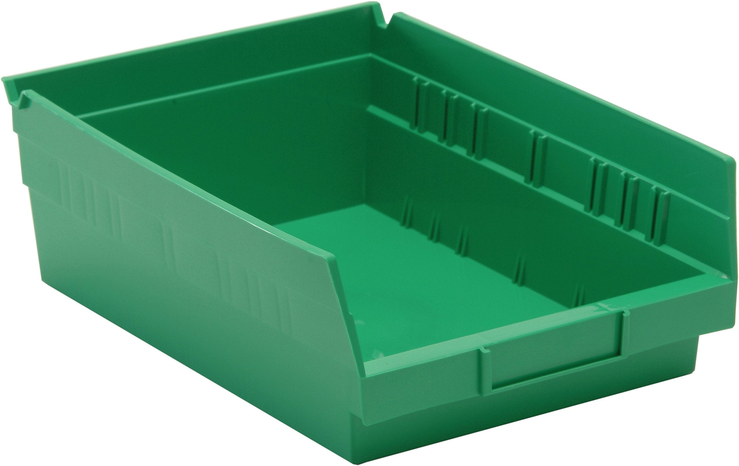 Quantum Storage Systems Qsb107Gn 20-Pack 4'' Hanging Plastic Shelf Bin Storage Containers, 11-5/8'' X 8-3/8'' X 4'' , Green