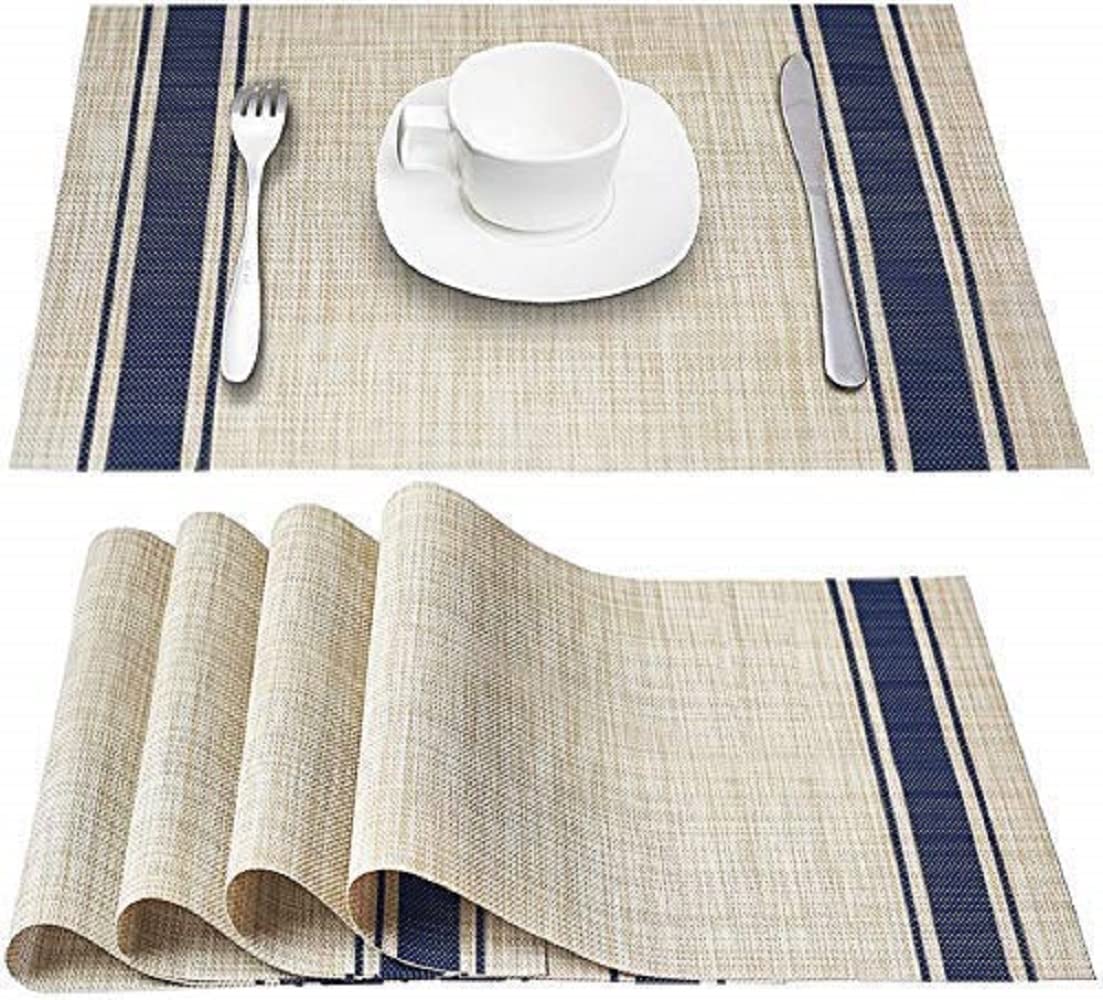 ACHARAJ Placemats for Dining Table, Place Mats HeatResistant NonSlip Washable and Easy to Cut PVC Material Dining Table Place 