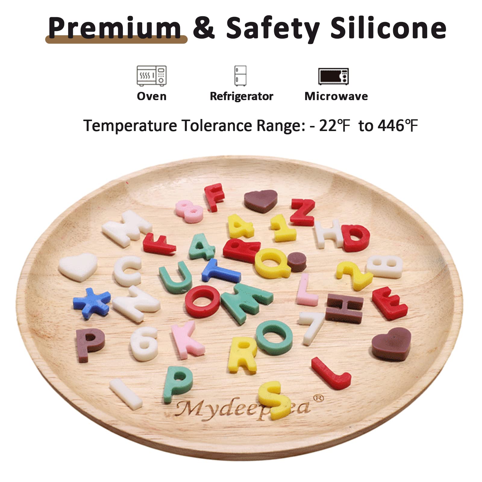 Lioucbd 5 Pcs Fondant Molds, Silicone Letter Molds For Chocolate Covered Strawberries With Happy Birthday Cake Decorations Symbo
