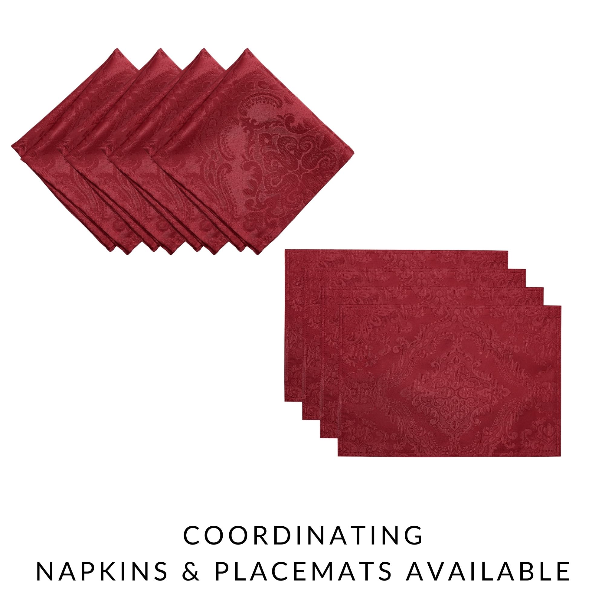 Elrene Home Fashions Caiden Elegance Damask Waterproof, Stain & Wrinkle Resistant Fabric Tablecloth, 60'' X 144'' Oblong/Rectang