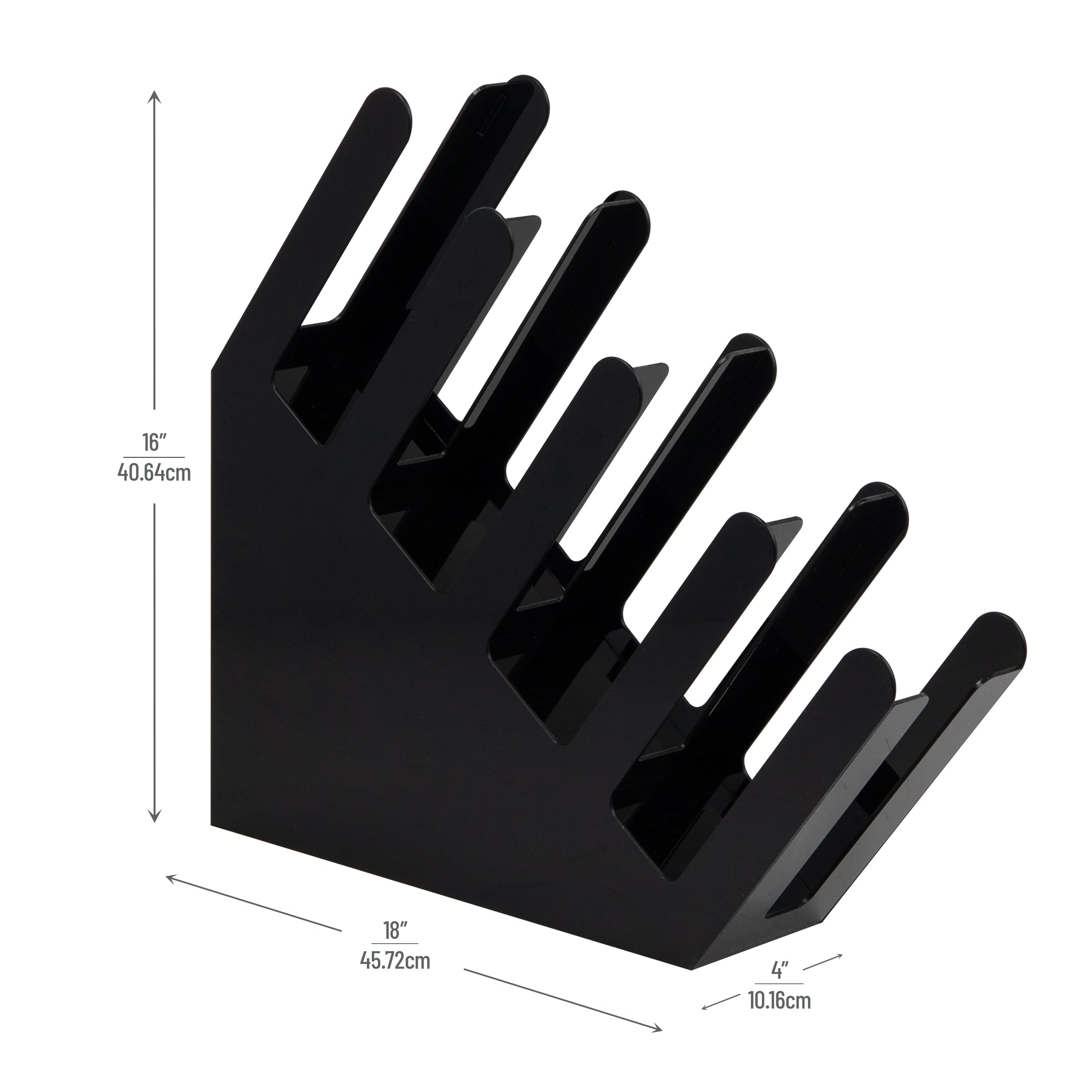 Mind Reader 4Acuphold-Blk Lid Dispenser, Countertop Org Coffee Bar, Beverage Cup, Kitchen, Breakroom, 4'' L X 18'' W X 16'' H, B