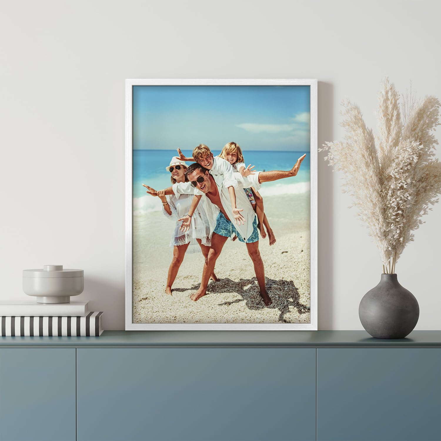 Wall26 Custom Framed Poster Wall Art For Living Room, Bedroom Canvas Prints For Home Decoration Ready To Hang - 12''X16'' White