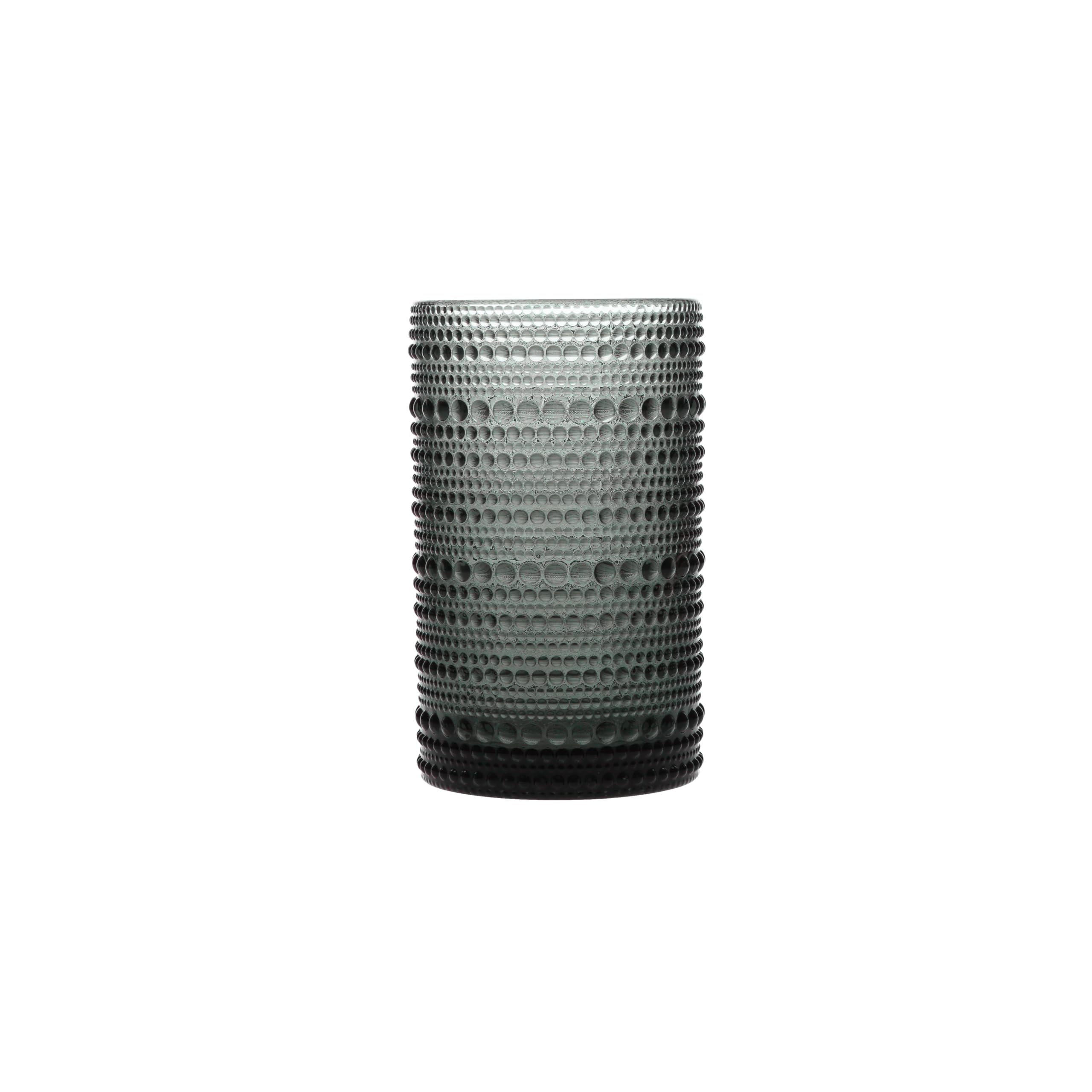 Fortessa Jupiter Beaded Hobnail Glass, 13 Ounce Iced Beverage (Set of 6), Storm