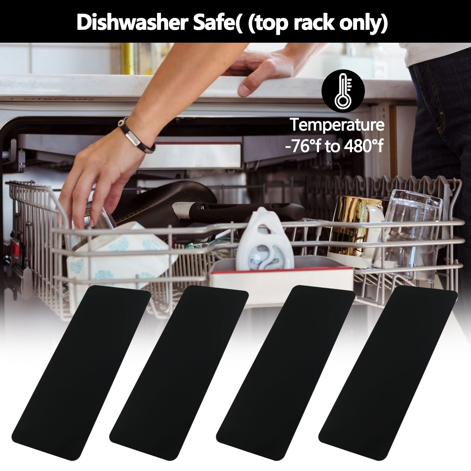 4 Pack Medium Silicone Freeze Dryer Mats For Harvest Right Freeze Dryer Tray Accessories (Black)