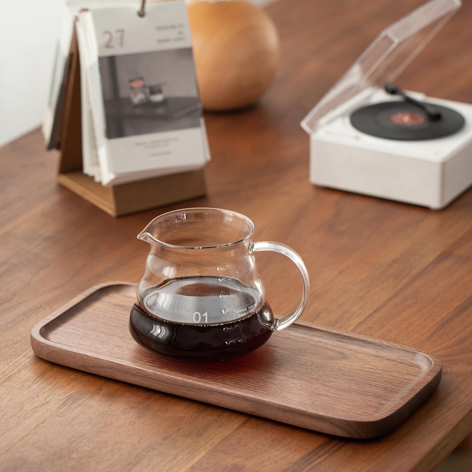 Vandroop Wood Serving Tray, Small Trays For Storage, Rectangle Wooden Plates For Serving Food, Tea And Coffee, Decorative Vanity