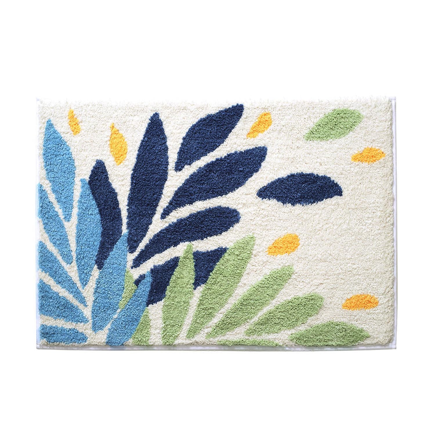 Hi Space Bathroom Rugs Mat 24X16In Leaves Bath Mat For Bathroom Non Slip Machine Washable Soft Absorbent Cute Bath Rug Plush Bat
