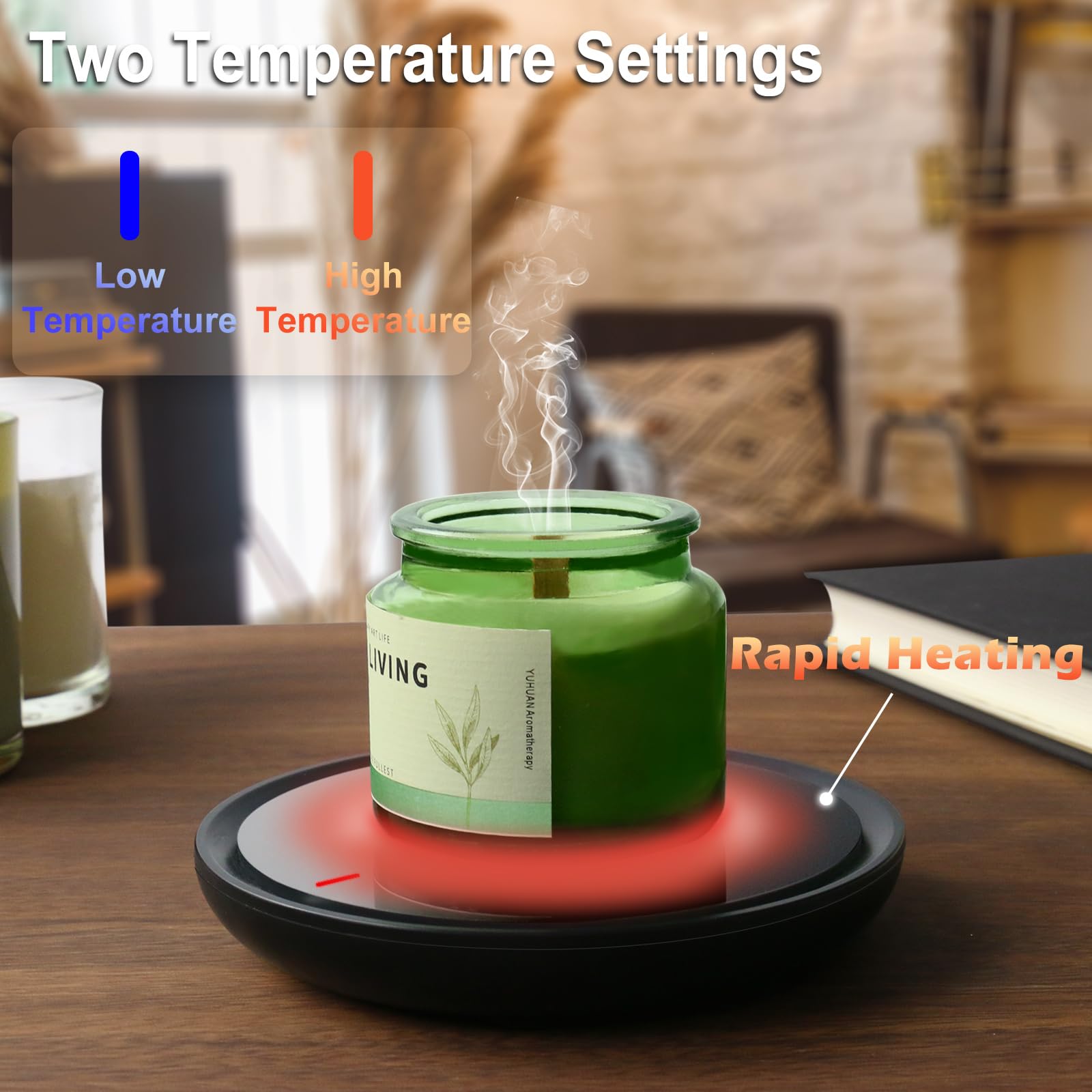 Candle Warmer, Coffee Warmer For Desk, Coffee Mug Warmer, Coffee Cup Warmer With Auto Shut Off