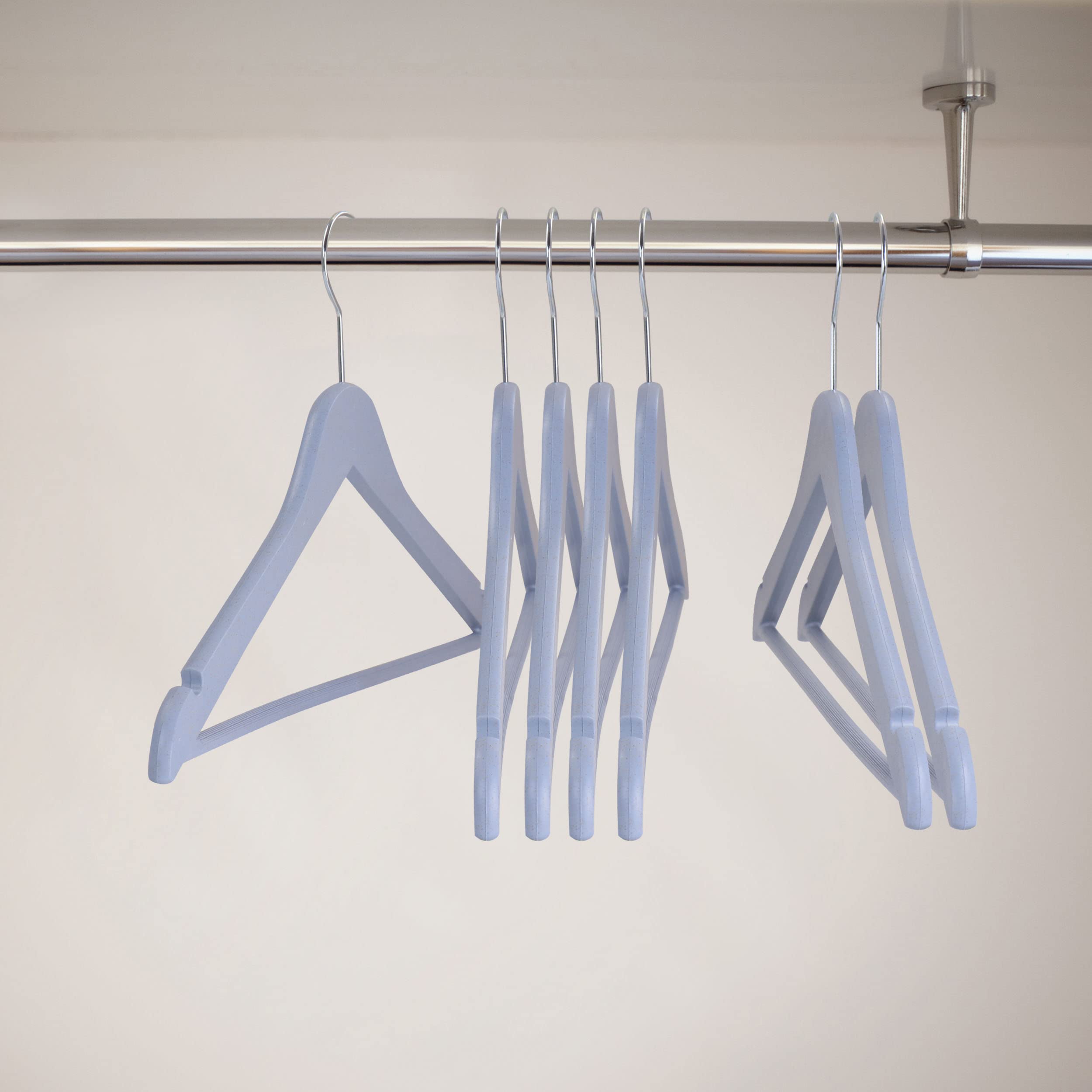 Elama Home 20 Piece Eco Friendly Coat Hangers In Blue (Elh-20)