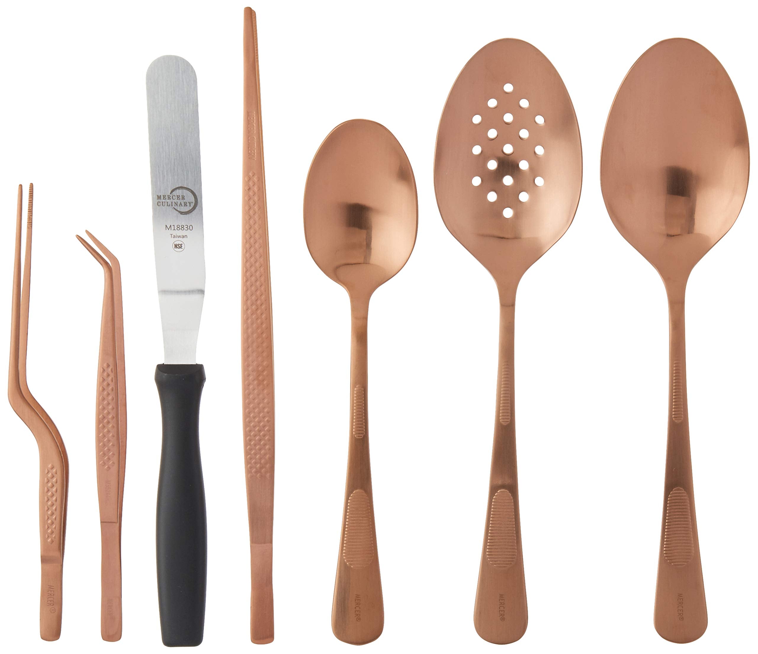 Mercer Culinary 8 Piece Plating Set, Rose Gold